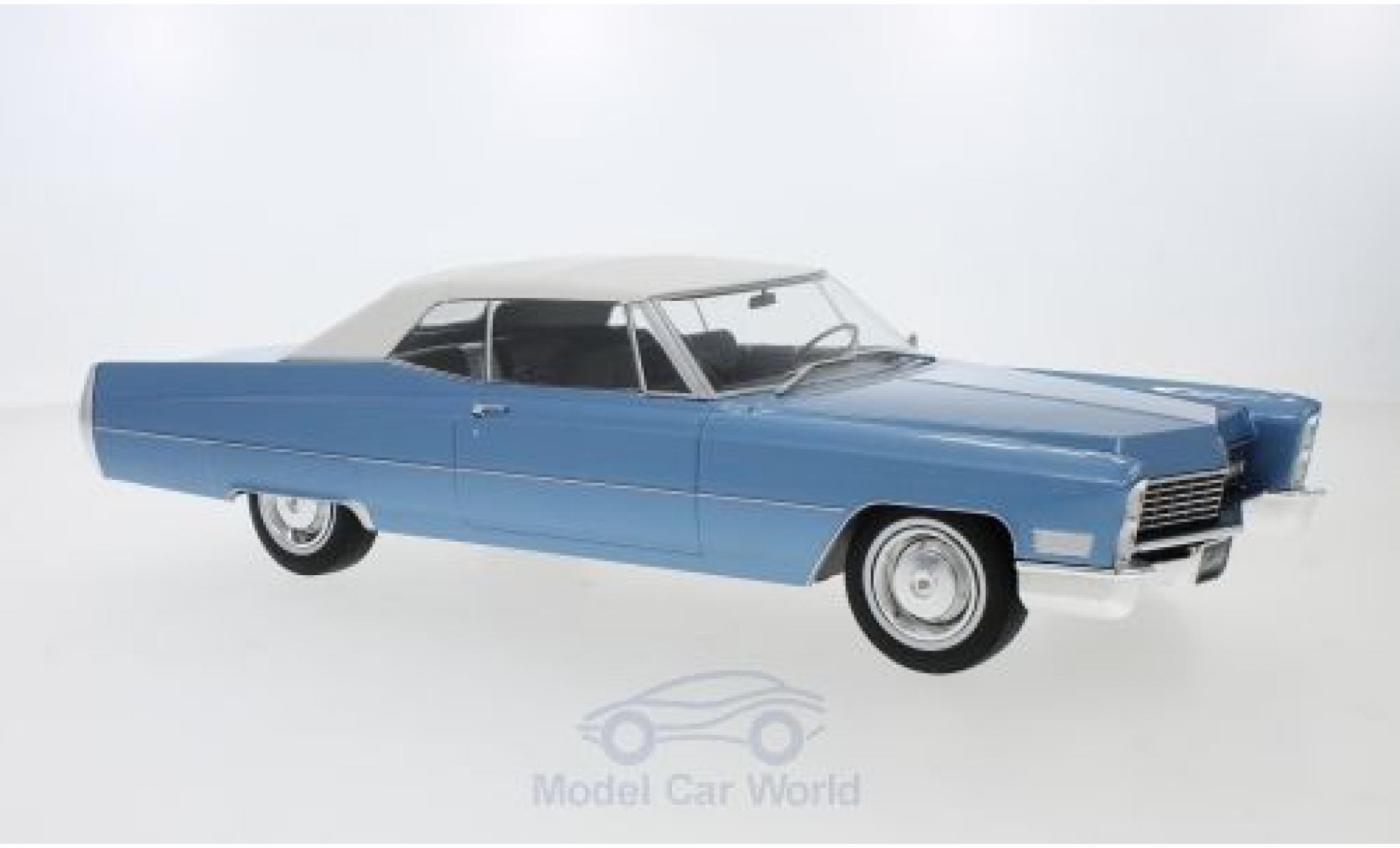 Cadillac Deville 1/18 KK Scale DeVille Convertibile metallico blu/bianco 1968 mit Softtop modellino in miniatura