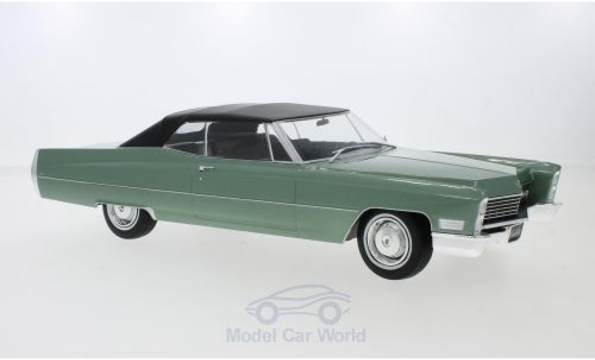 Cadillac Deville 1/18 KK Scale DeVille Convertibile metallico verde/nero 1968 mit Softtop modellino in miniatura