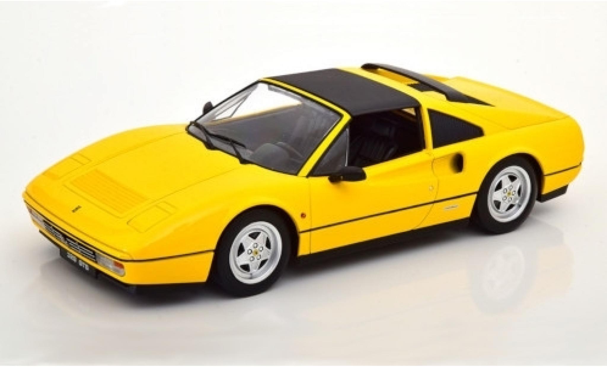 Ferrari 328 1/18 KK Scale GTS giallo 1985 Targadach détachable modellino in miniatura