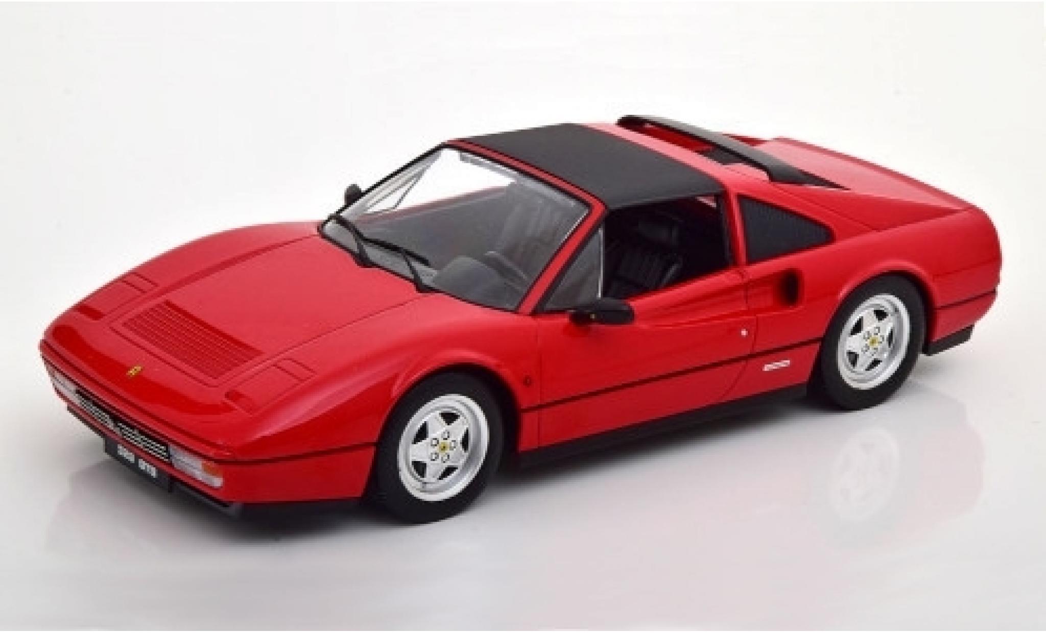 Ferrari 328 1/18 KK Scale GTS rosso 1985 Targadach détachable modellino in miniatura