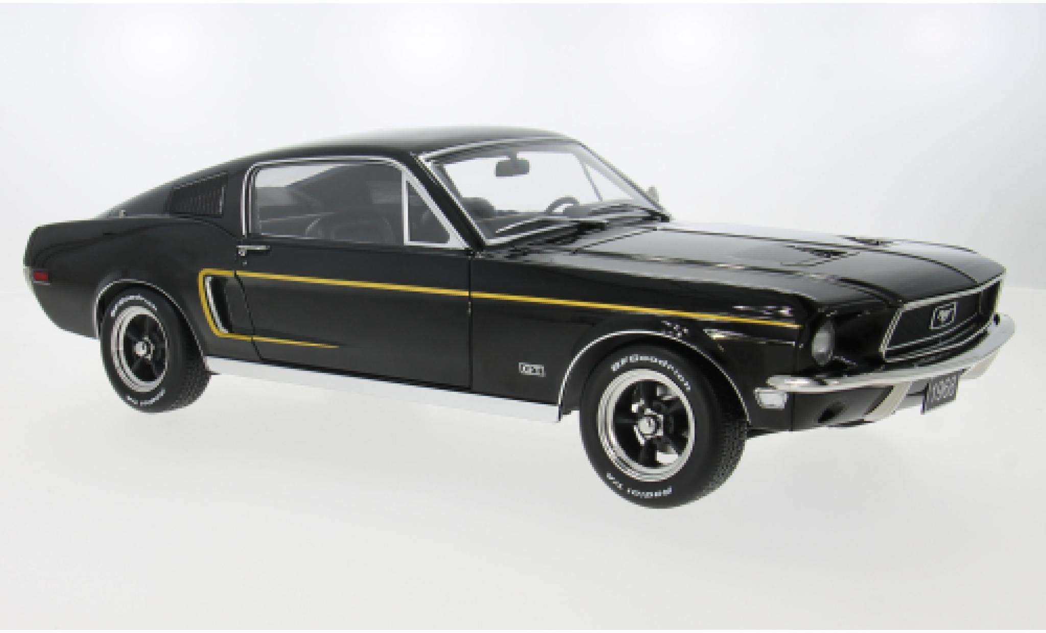 Ford Mustang 1/12 KK Scale GT Fastback schwarz 1968 1:12 modellino in miniatura