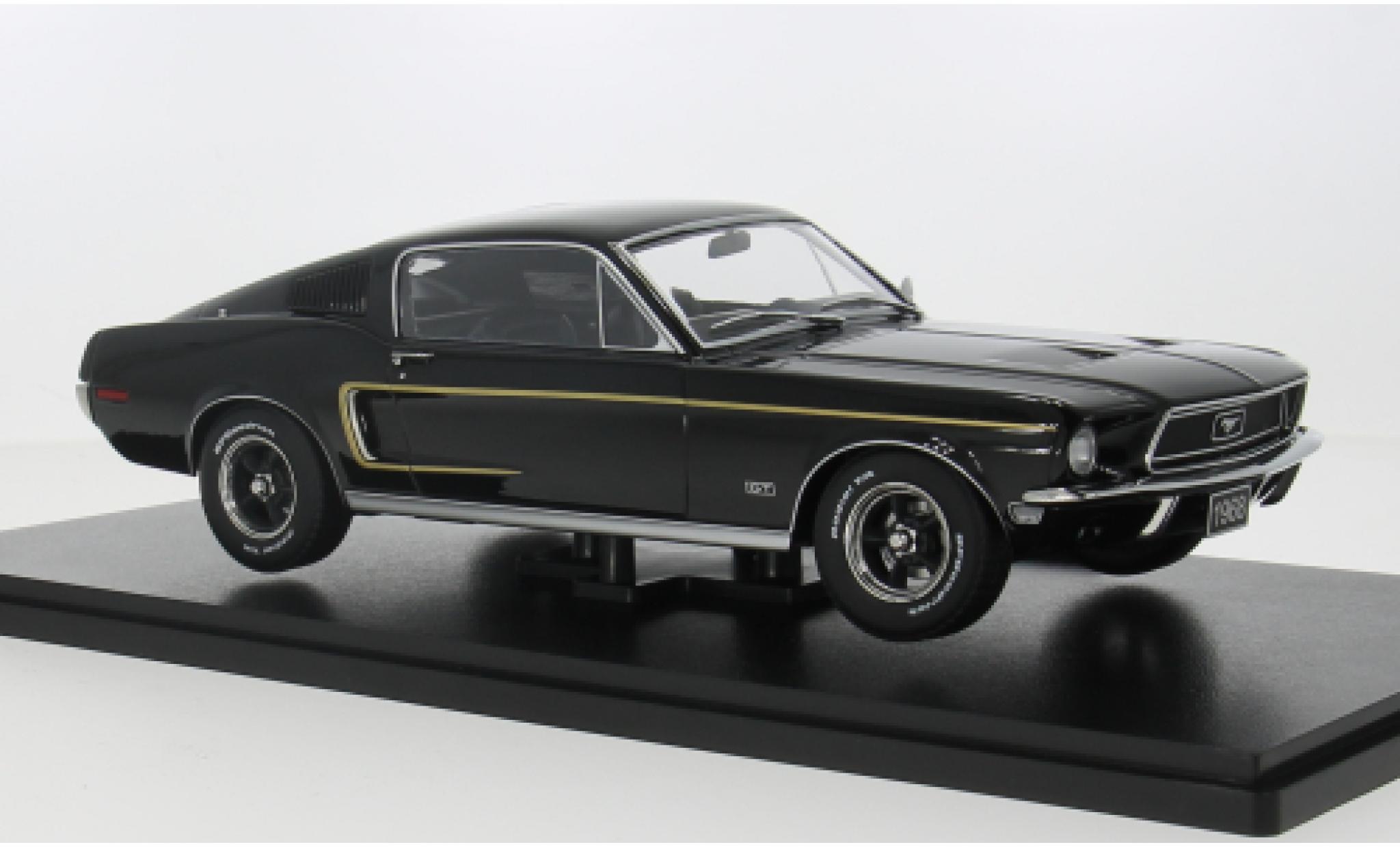 Ford Mustang 1/18 KK Scale GT Fastback schwarz 1968 1:18 modellino in miniatura