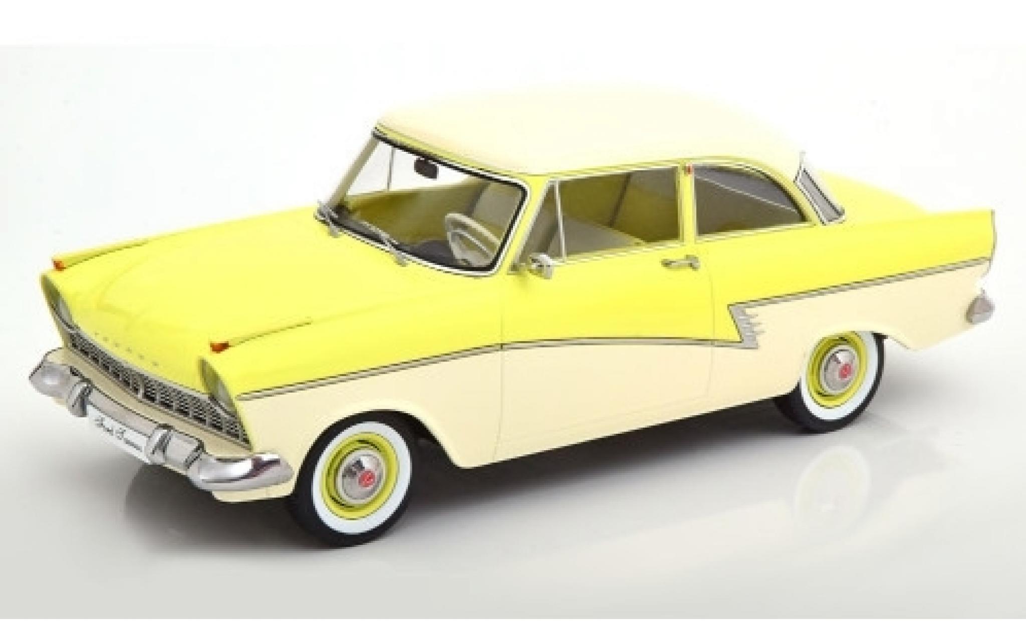 Ford Taunus 1/18 KK Scale 17M (P2) giallo/bianco 1957 modellino in miniatura