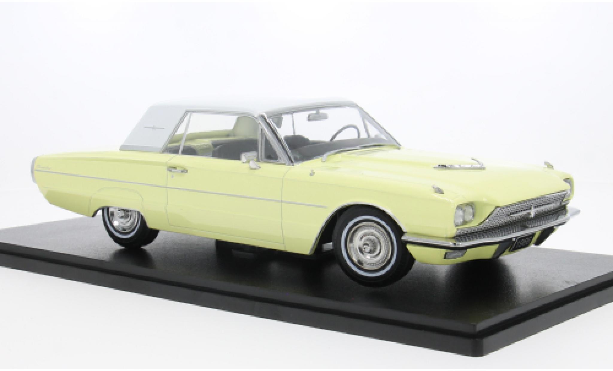 Ford Thunderbird KK Scale Hardtop gelb/weiss 1966 1:18 modellino in miniatura