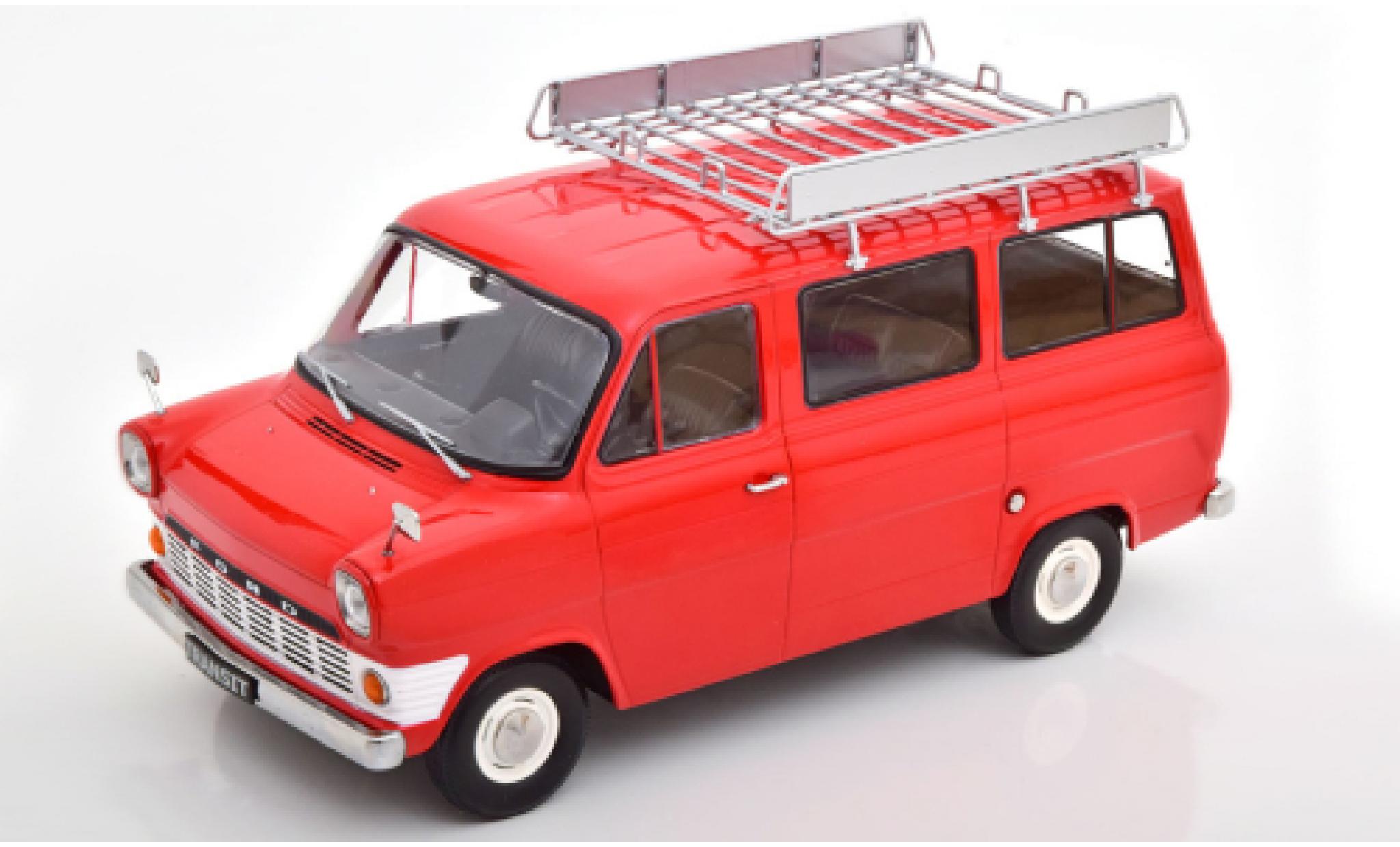 Ford Transit 1/18 KK Scale MK 1 Bus rosso 1965 avec Rack de toit modellino in miniatura