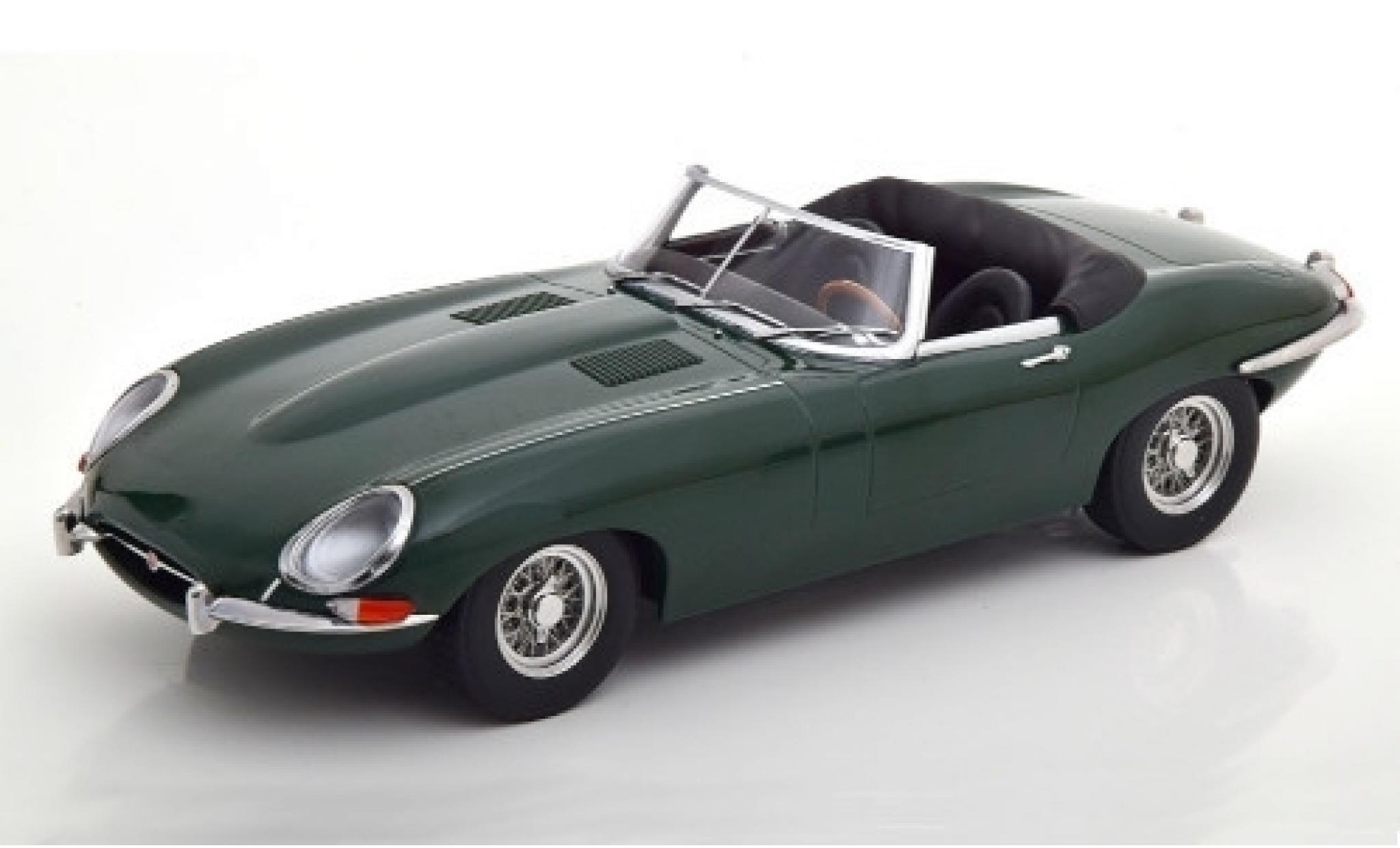 Jaguar E-Type 1/18 KK Scale Series I Roadster verde 1961 Verdeck ouvert modellino in miniatura