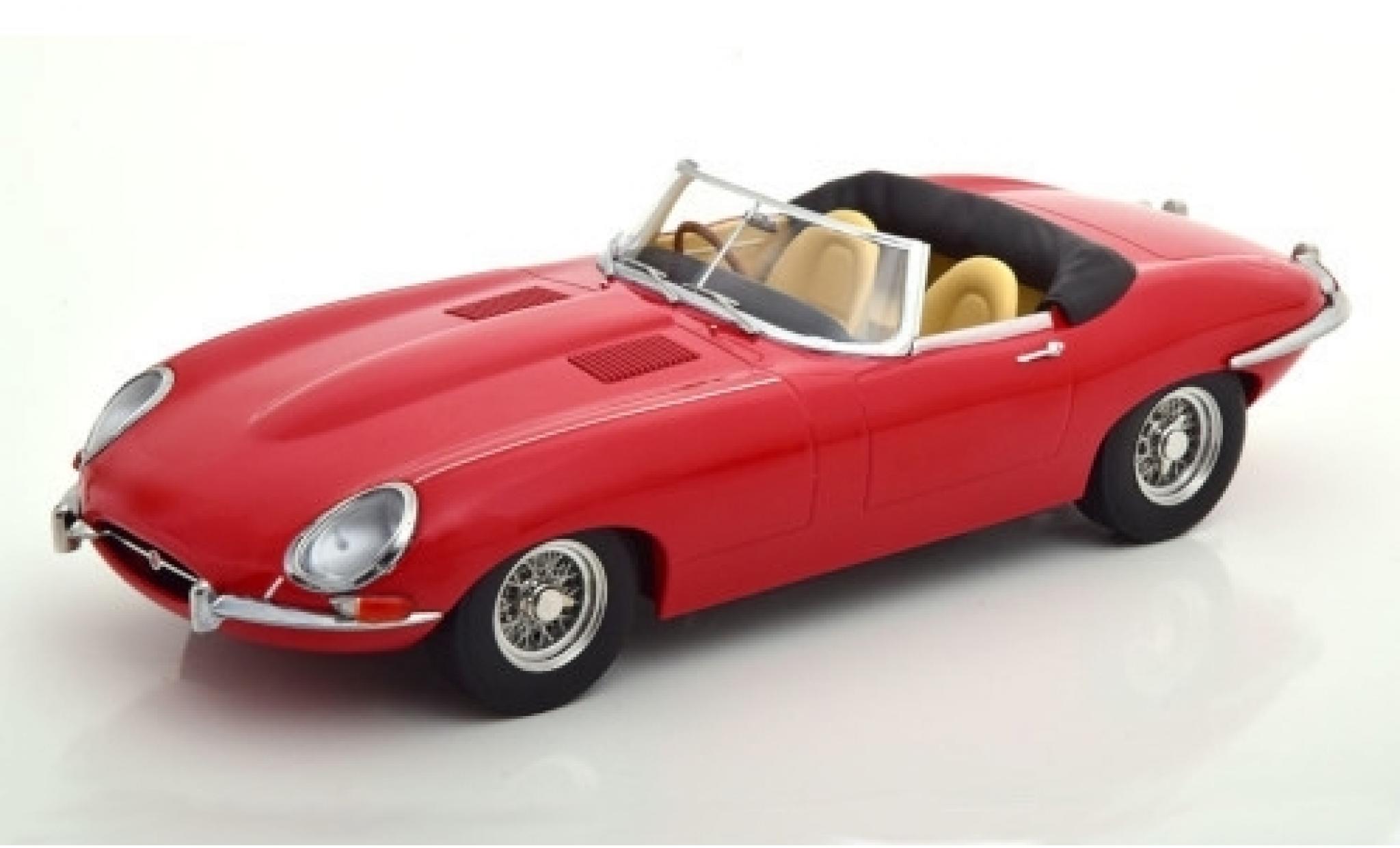 Jaguar E-Type 1/18 KK Scale Series I Roadster rosso RHD 1961 Verdeck ouvert modellino in miniatura