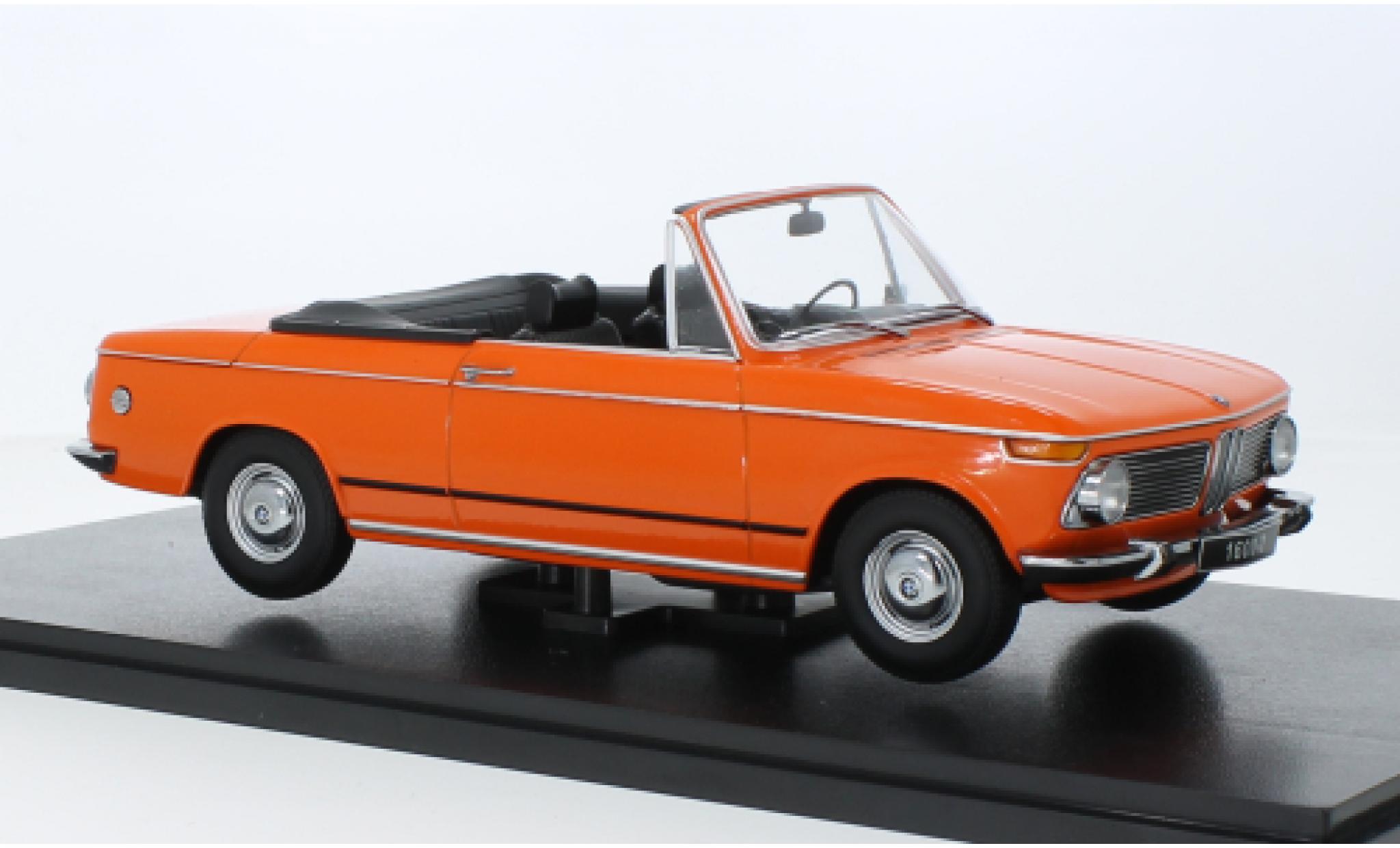 Bmw 1600 1/18 KK Scale -2 cabriolet orange 1968 modellino in miniatura