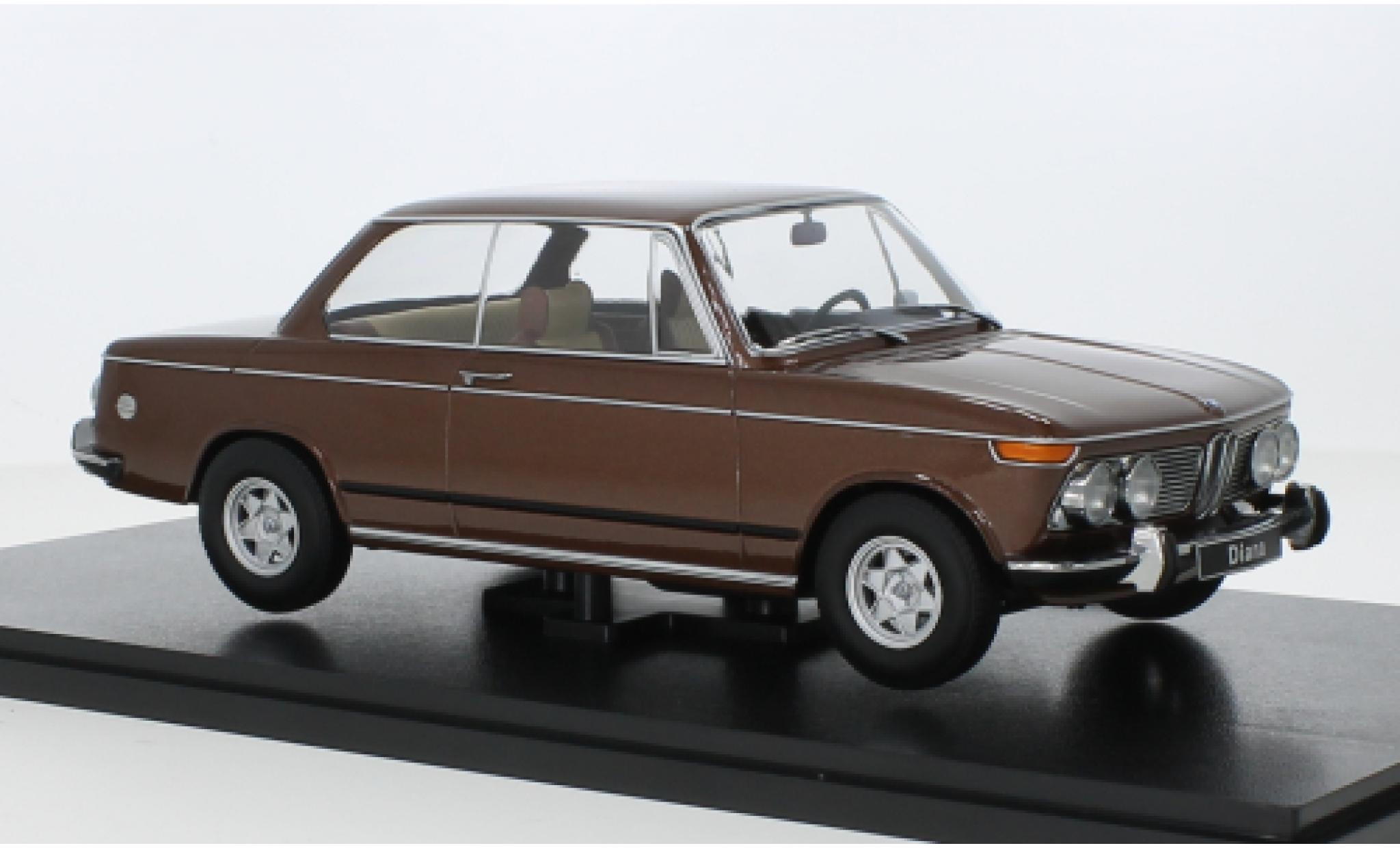Bmw 2000 1/18 KK Scale ti Diana metallise brun 1970 modellino in miniatura