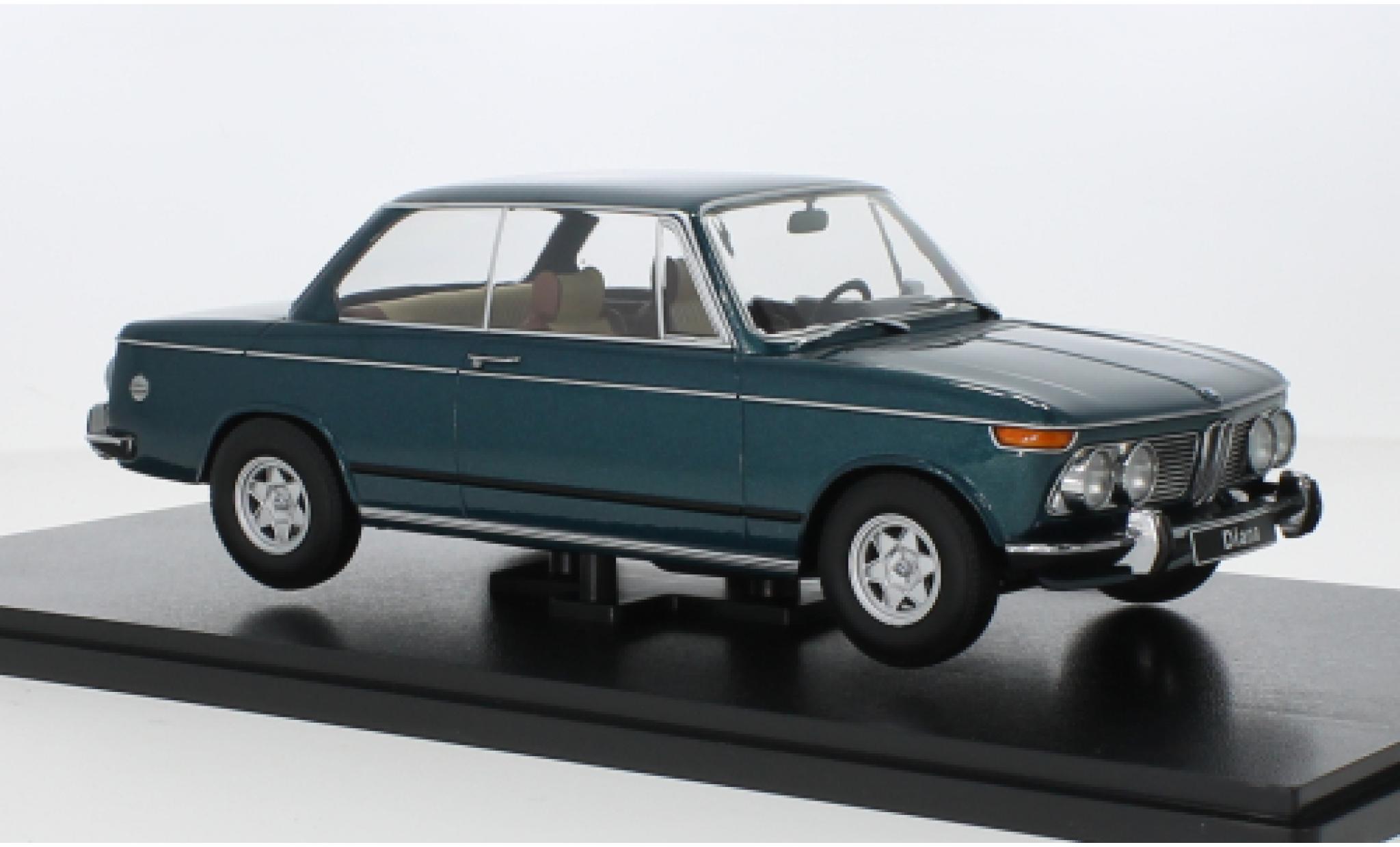 Bmw 2000 1/18 KK Scale ti Diana metallise turchese 1970 modellino in miniatura