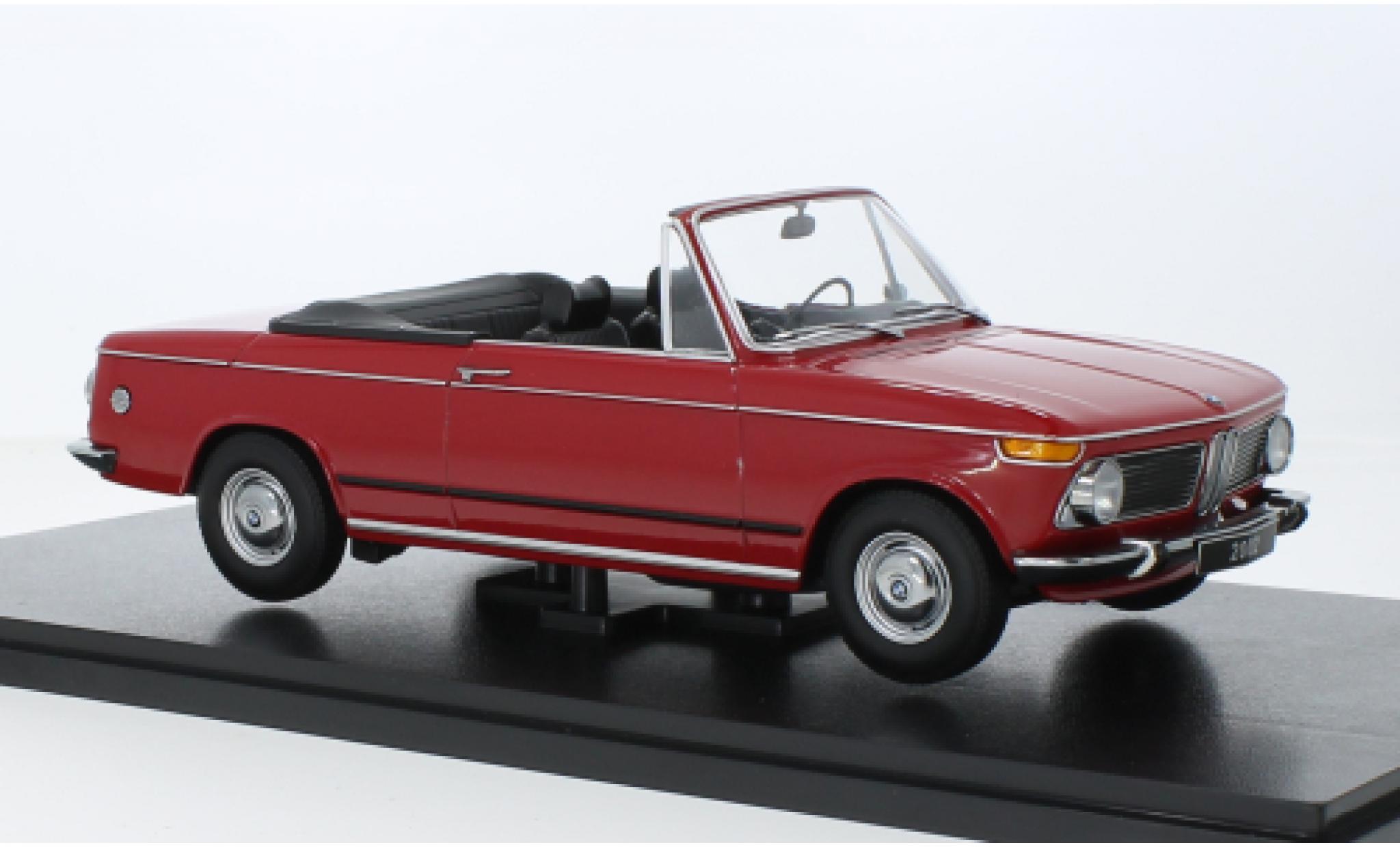 Bmw 2002 1/18 KK Scale cabriolet rosso 1968 modellino in miniatura