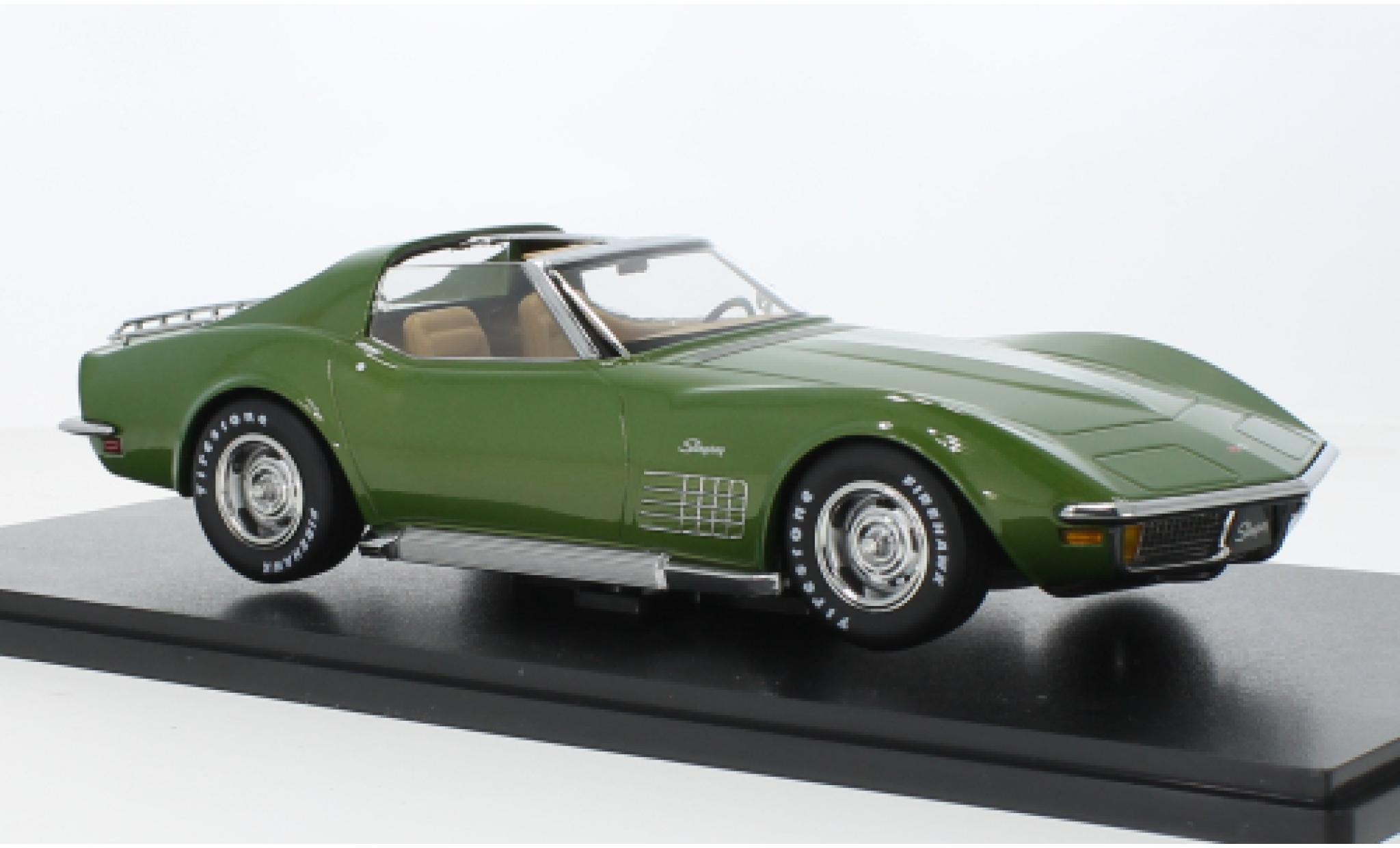 Chevrolet Corvette 1/18 KK Scale (C3) metallise verde 1972 modellino in miniatura