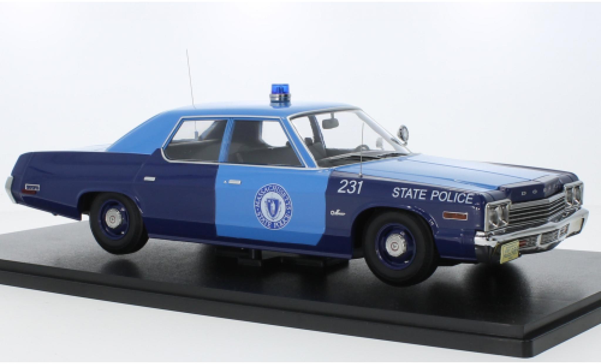 Dodge Monaco 1/18 KK Scale Massachusetts State Police 1974 modellino in miniatura