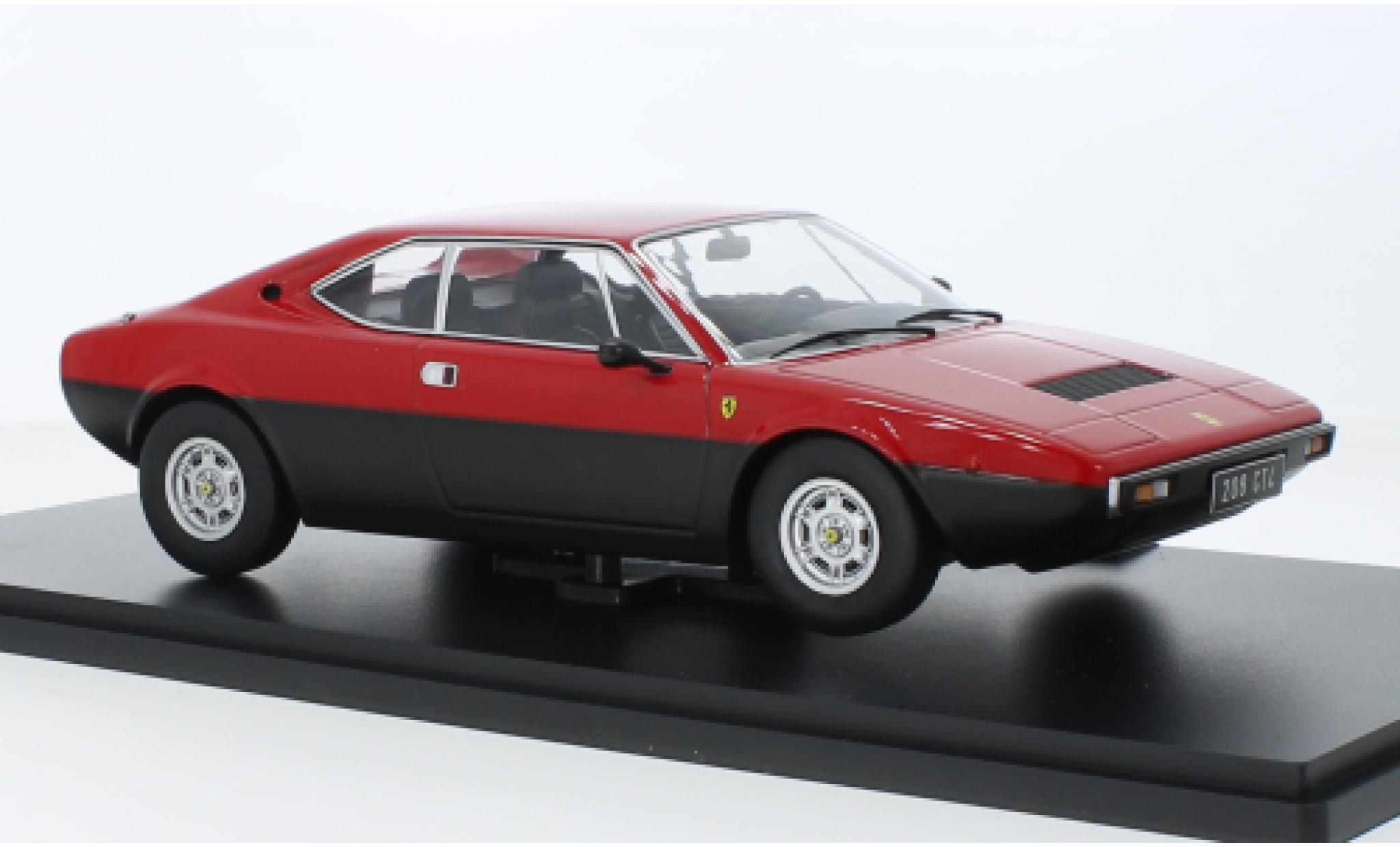 Ferrari 208 1/18 KK Scale GT4 rosso/matte-nero 1975 modellino in miniatura