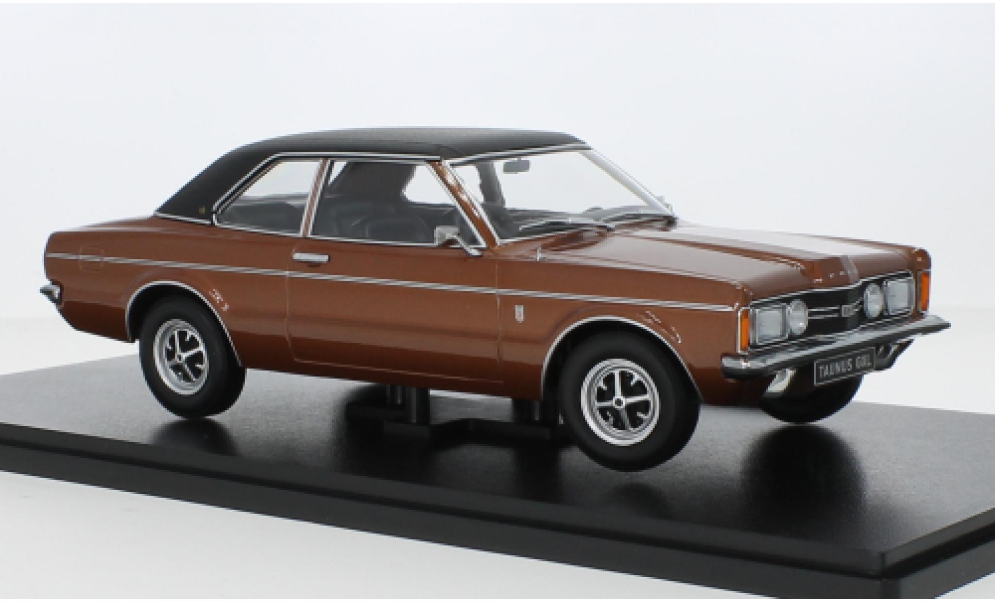 Ford Taunus 1/18 KK Scale 2000 GXL (TC1) metallise brun/matte-nero 1971 modellino in miniatura