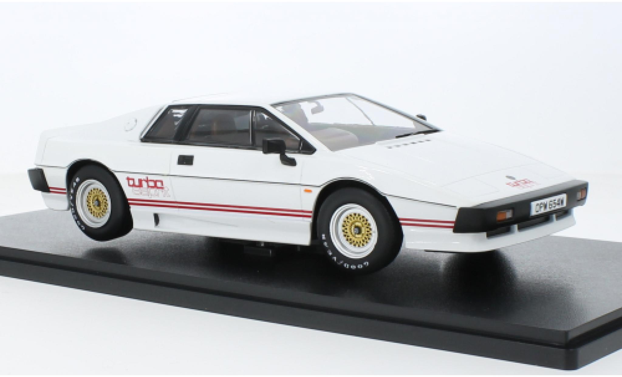 Lotus Esprit 1/18 KK Scale Turbo bianco/rosso RHD 1981 modellino in miniatura
