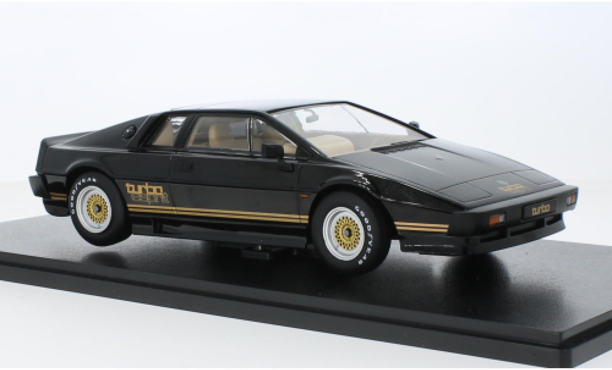 Lotus Esprit 1/18 KK Scale Turbo nero/doré RHD 1981 modellino in miniatura