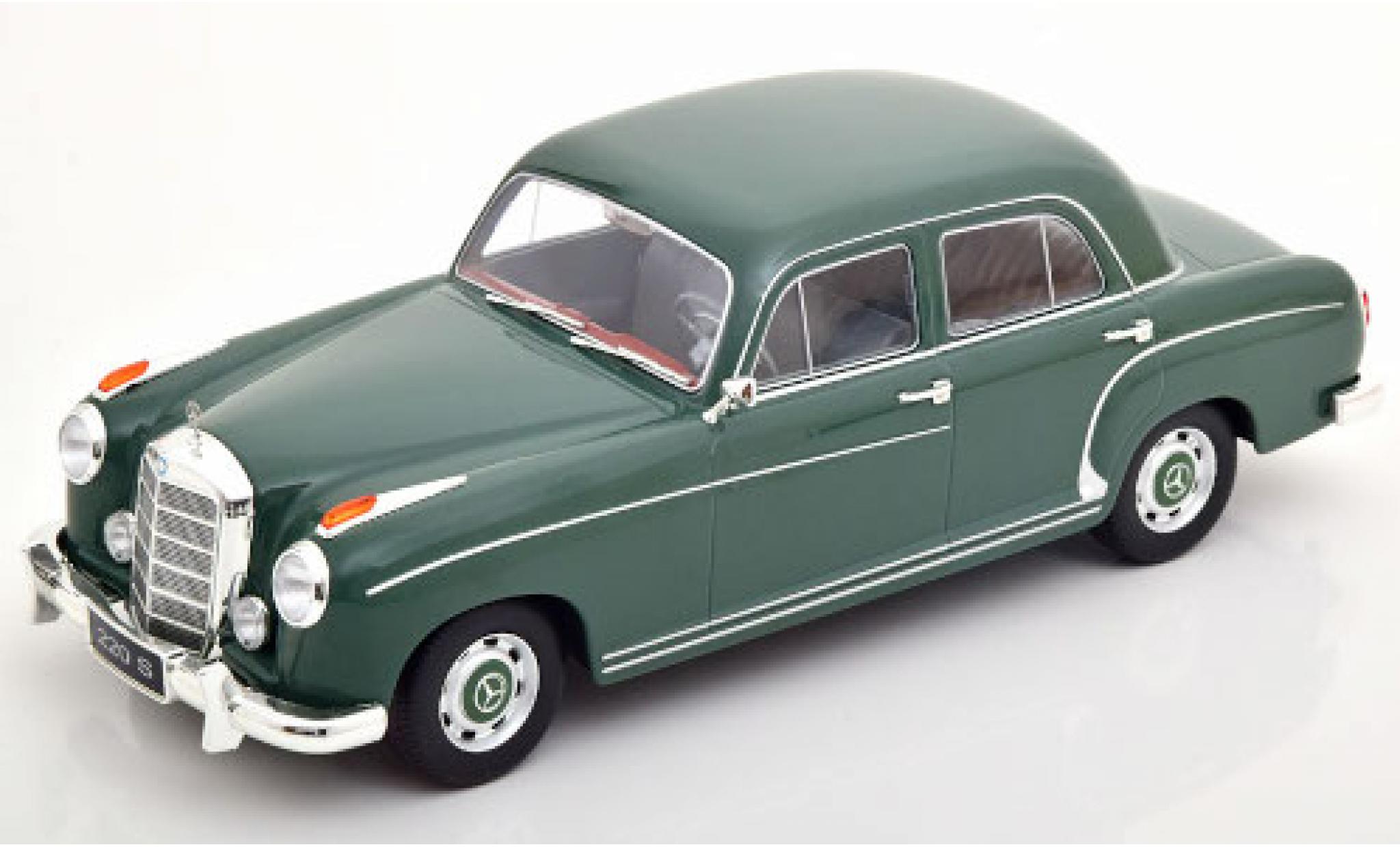 Mercedes 220 1/18 KK Scale S Limousine (W180 II) verde 1956 modellino in miniatura