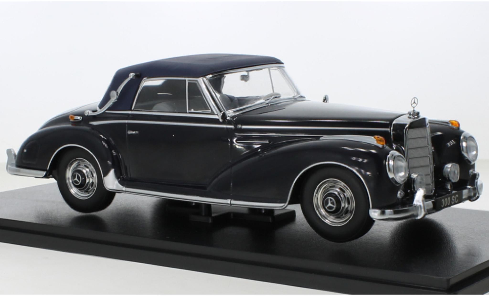 Mercedes 300 1/18 KK Scale SC (W188) Cabriolet blu/blu 1957 modellino in miniatura
