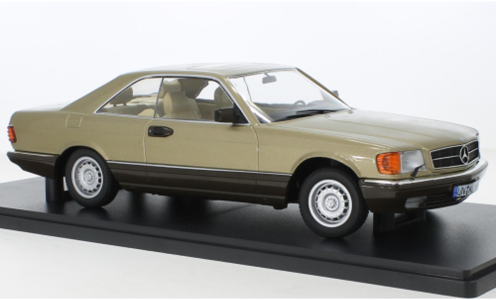Mercedes 560 1/18 KK Scale SEC (C126) gold 1987 modellino in miniatura