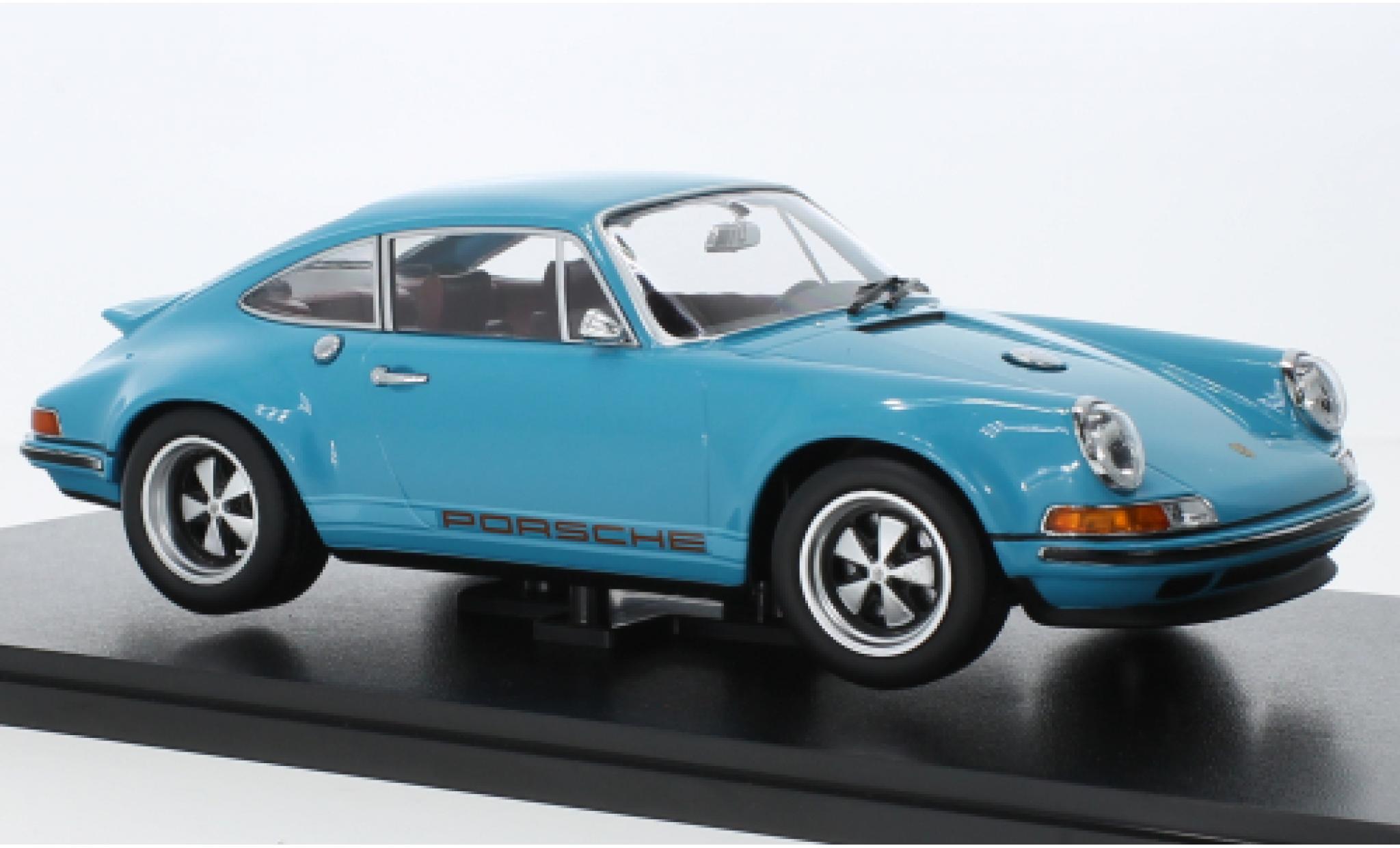 Porsche 911 1/18 KK Scale Singer blu clair modellino in miniatura
