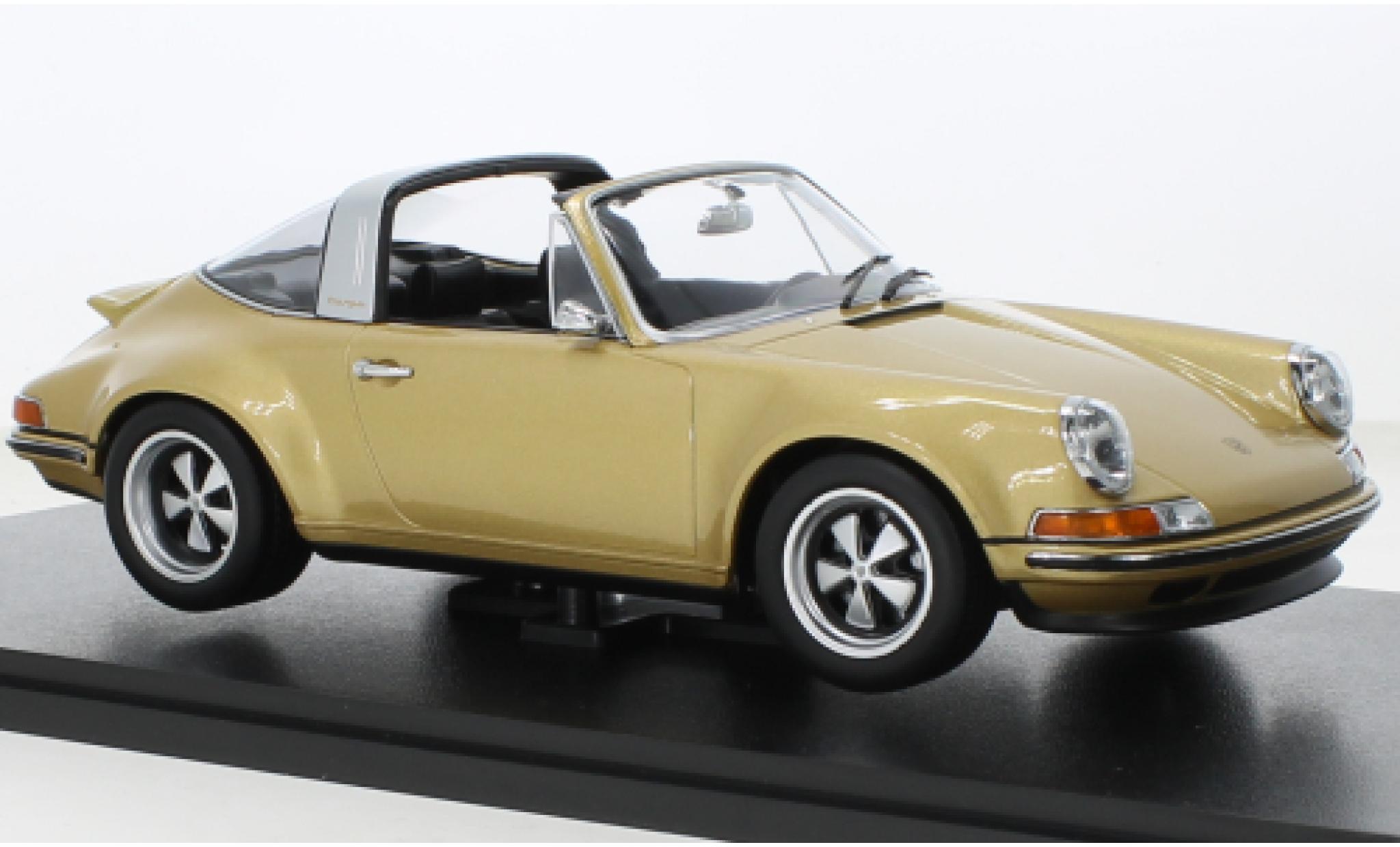 Porsche 911 1/18 KK Scale Targa Singer metallise beige modellino in miniatura