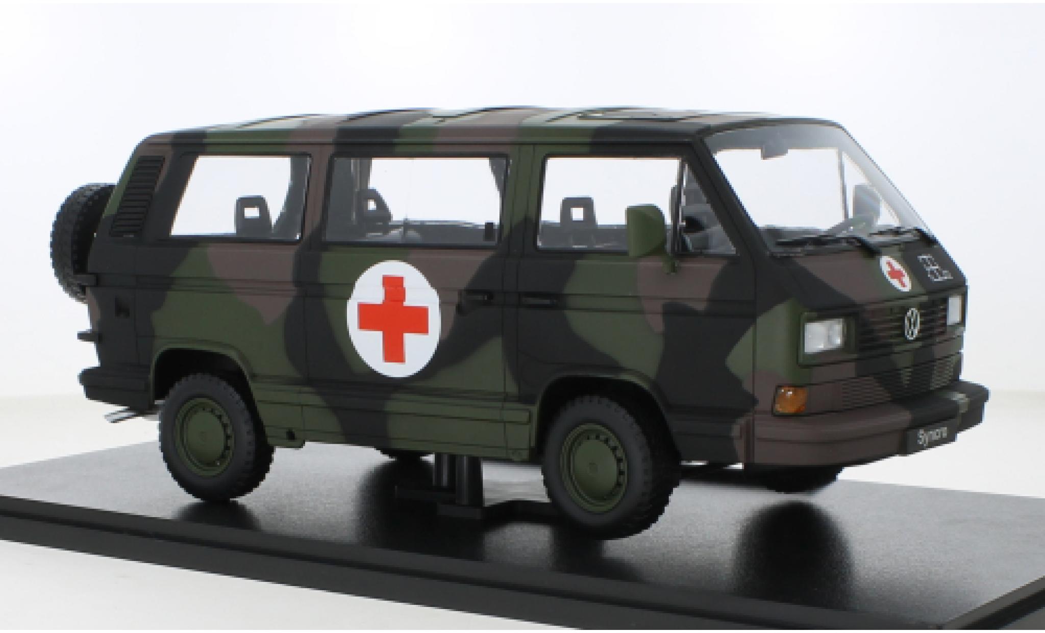 Volkswagen T3 1/18 KK Scale Bus Syncro Bundeswehr Ambulanz 1987 modellino in miniatura