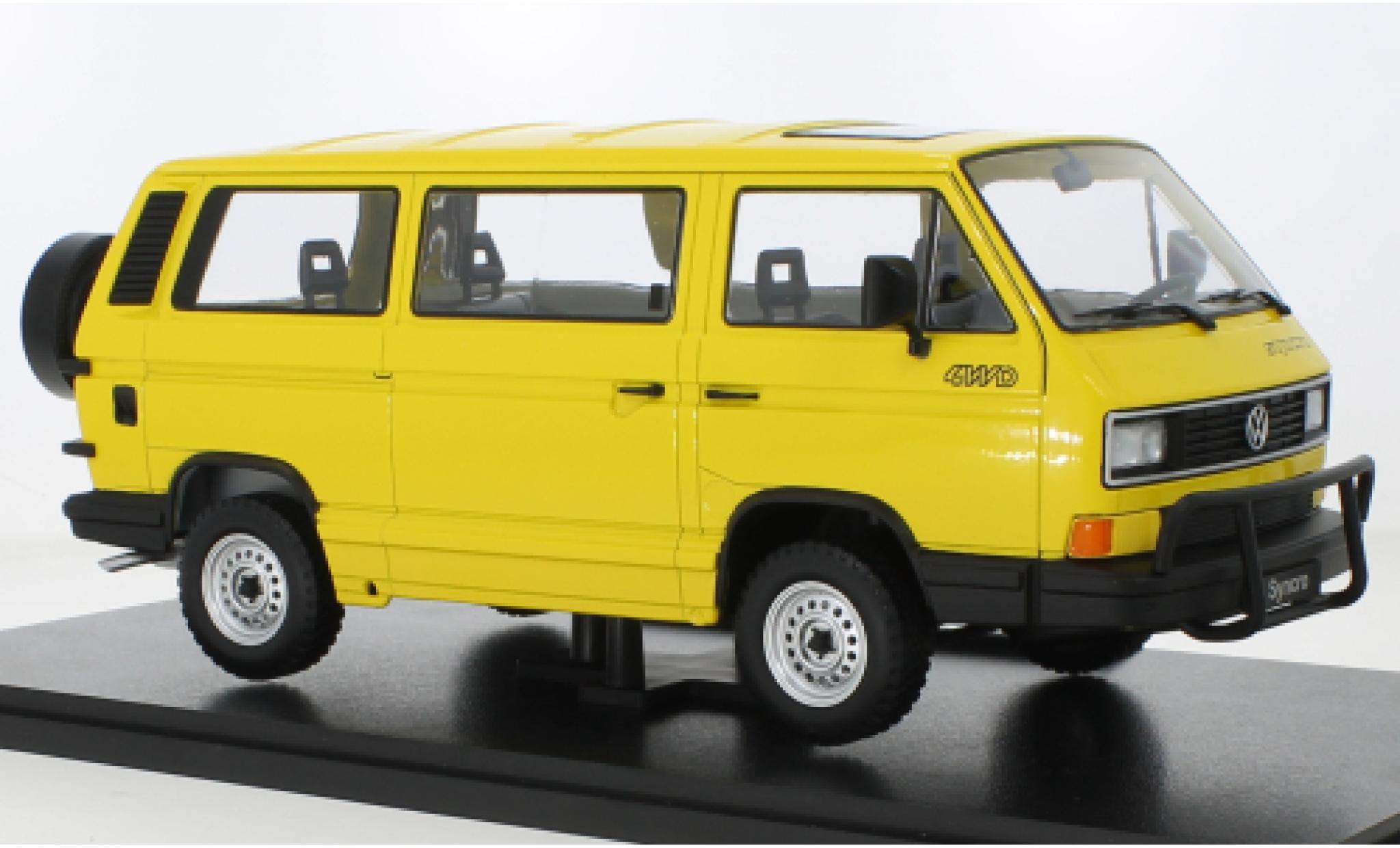 Volkswagen T3 1/18 KK Scale Bus Syncro giallo 1987 modellino in miniatura