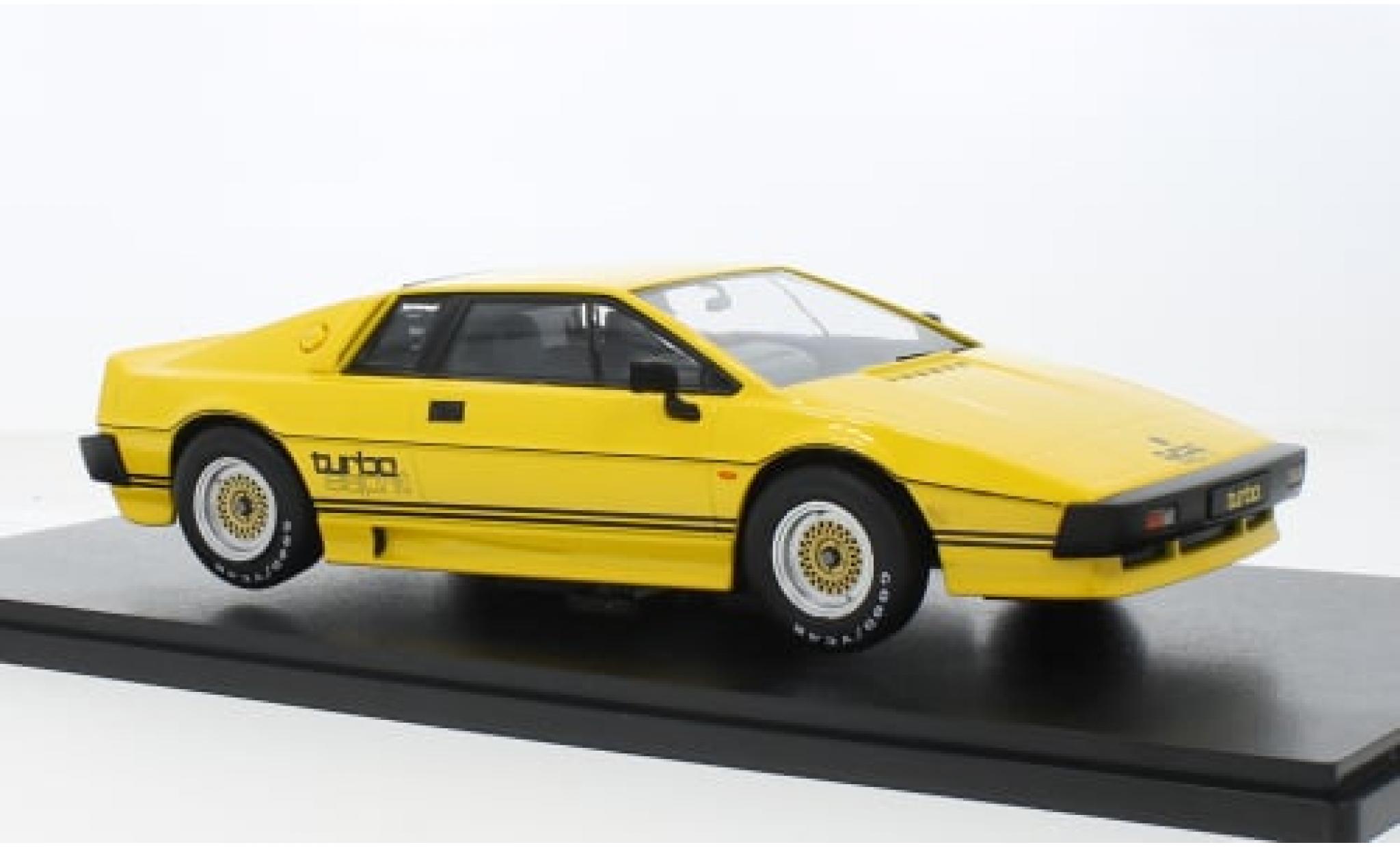 Lotus Esprit 1/18 KK Scale Turbo gelb RHD 1981 1:18 modellino in miniatura