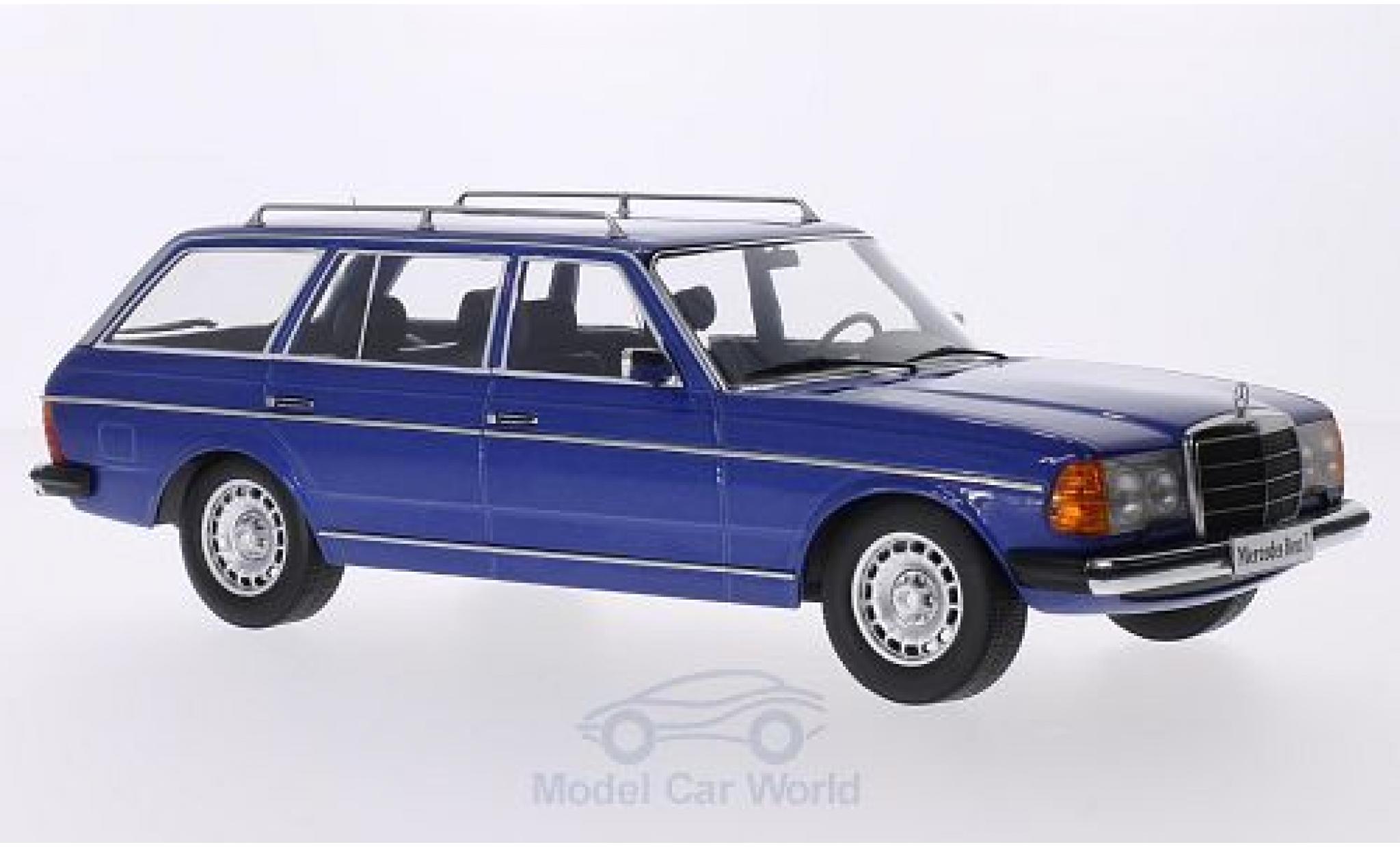 Mercedes 250 1/18 KK Scale T (S123) blu 1978 modellino in miniatura