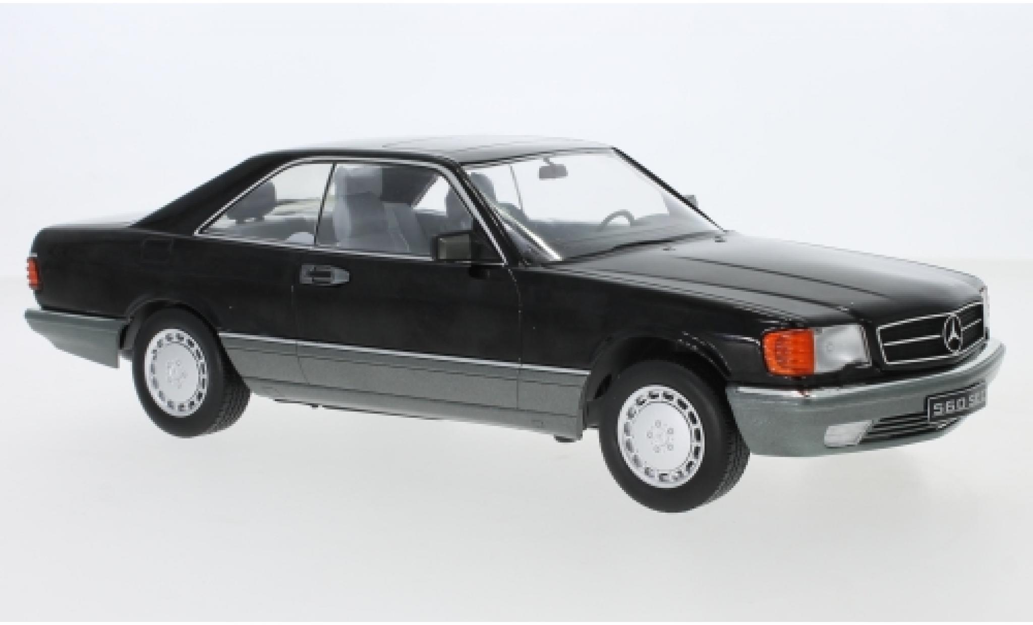 Mercedes 560 1/18 KK Scale SEC (C126) nero 1985 modellino in miniatura