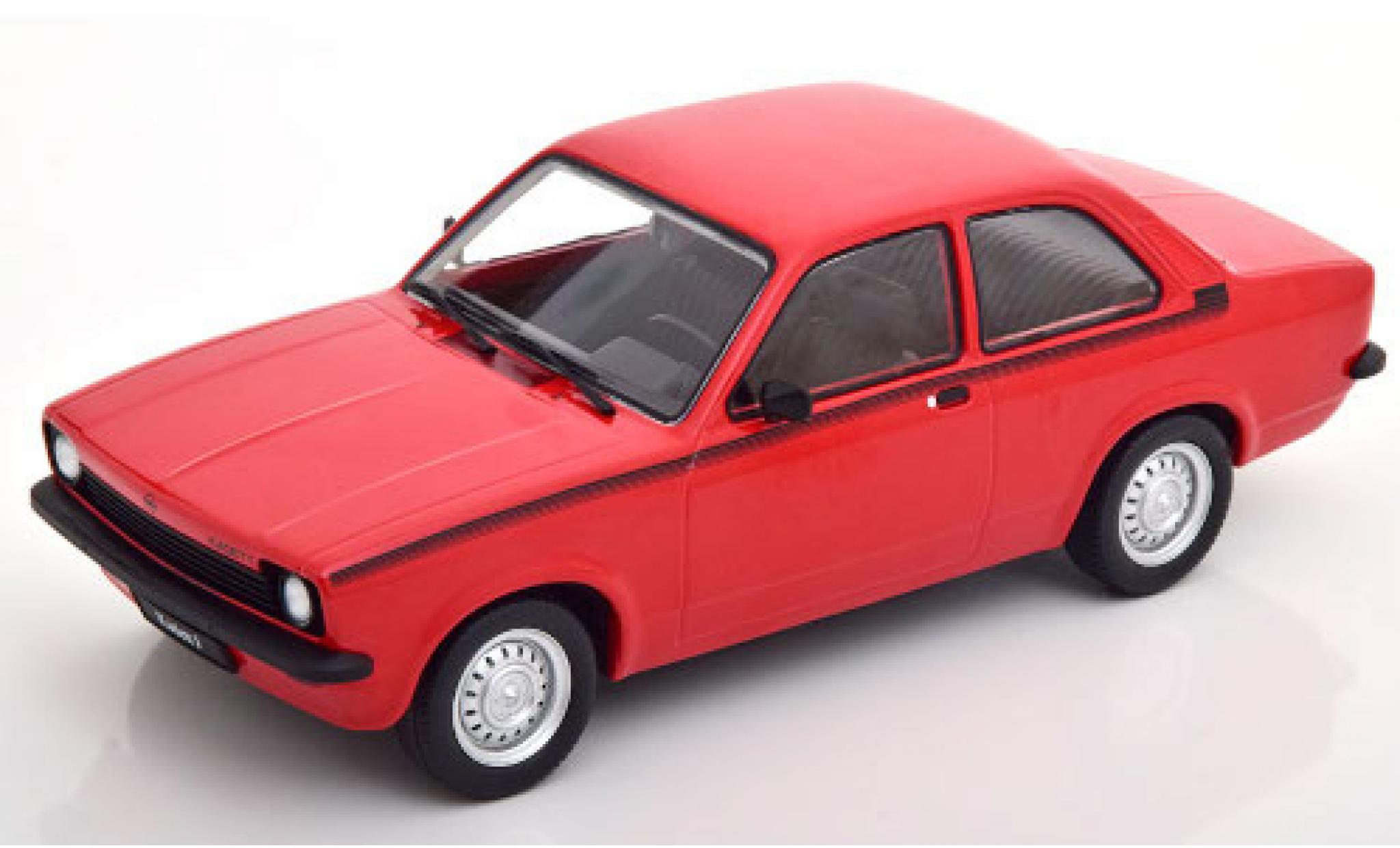 Opel Kadett 1/18 KK Scale C J rosso/nero 1976 modellino in miniatura