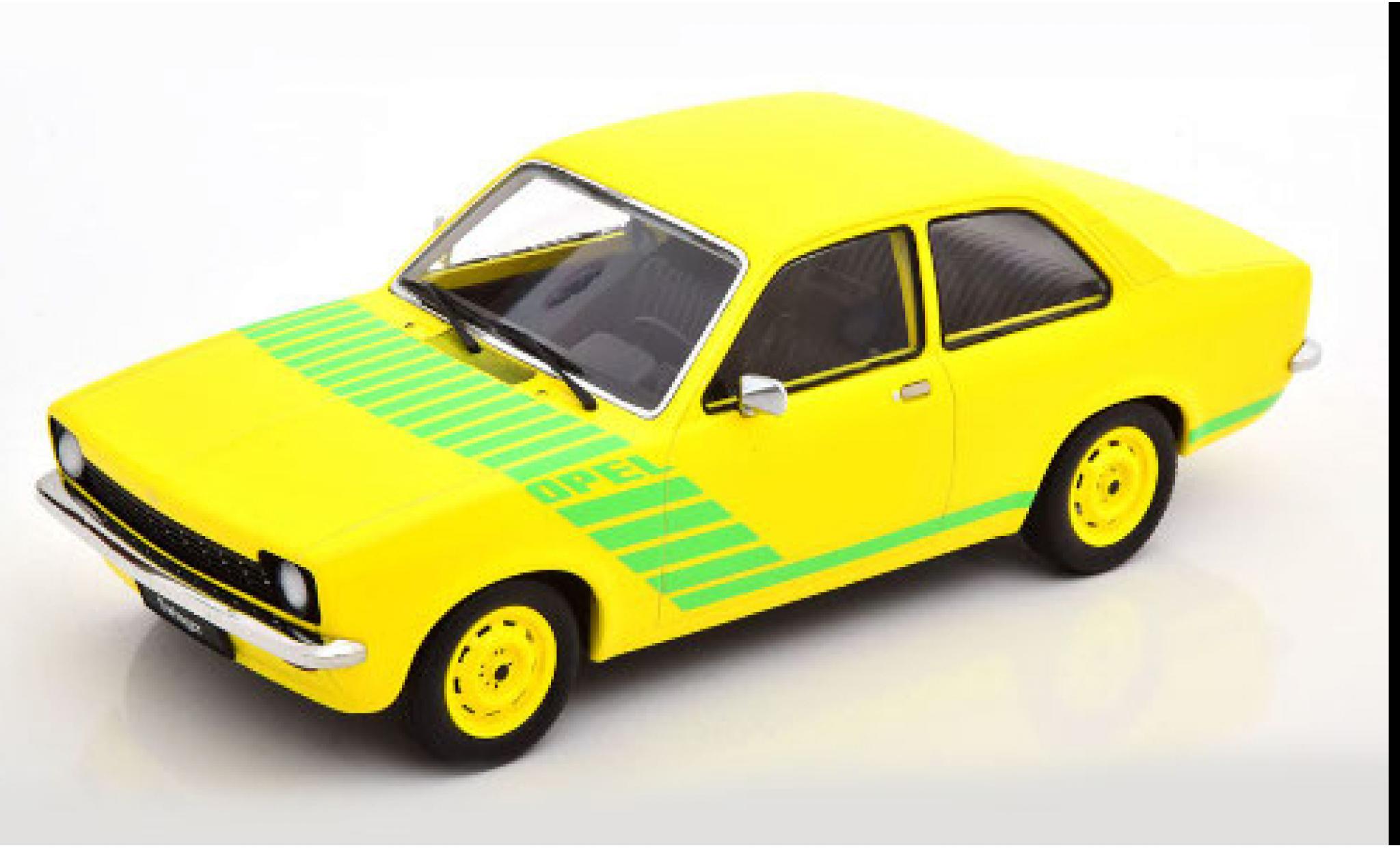 Opel Kadett 1/18 KK Scale C Swinger giallo/verde 1973 modellino in miniatura