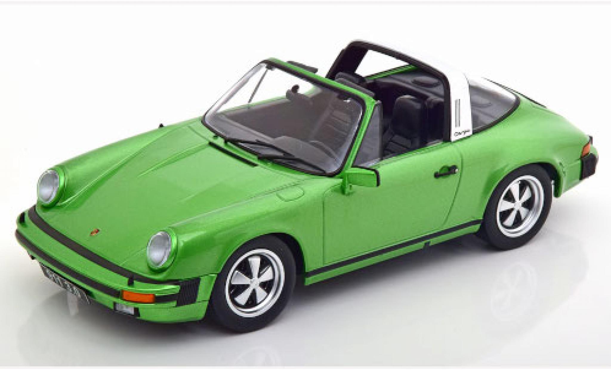 Porsche 930 Targa 1/18 KK Scale 911 Carrera 3.0 Targa metallico verde 1977 modellino in miniatura