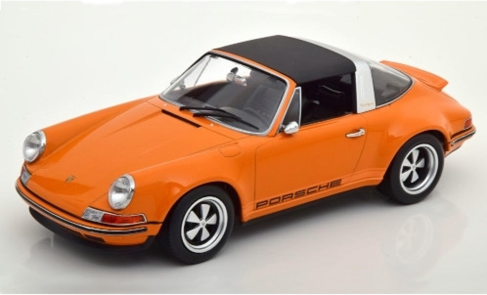 Porsche 911 1/18 KK Scale Targa Singer orange/Dekor Targadach détachable modellino in miniatura