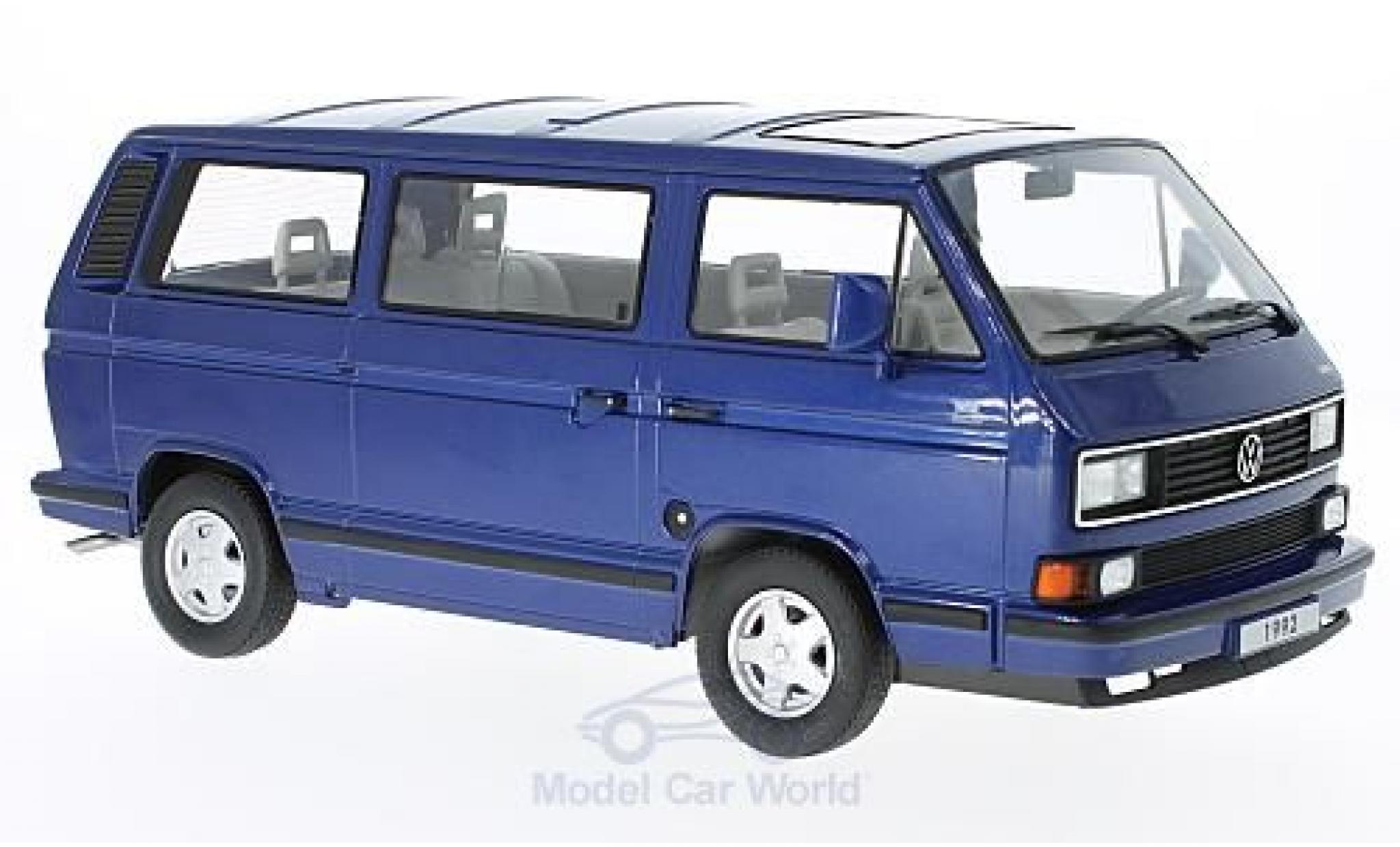 Volkswagen Bulli 1/18 KK Scale T3 Multivan metallico blu 1992 modellino in miniatura