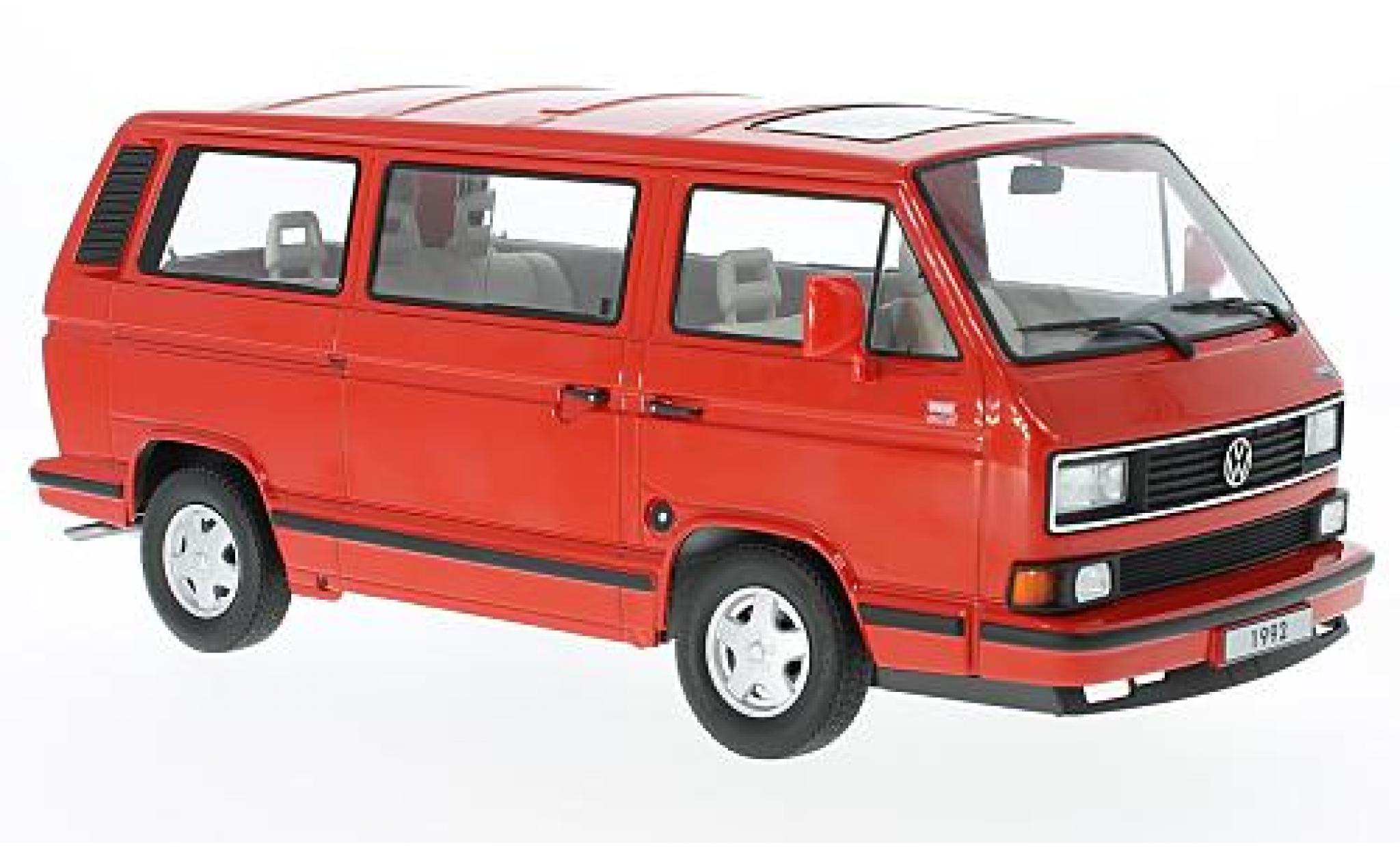 Volkswagen Bulli 1/18 KK Scale T3 Multivan rosso 1992 modellino in miniatura