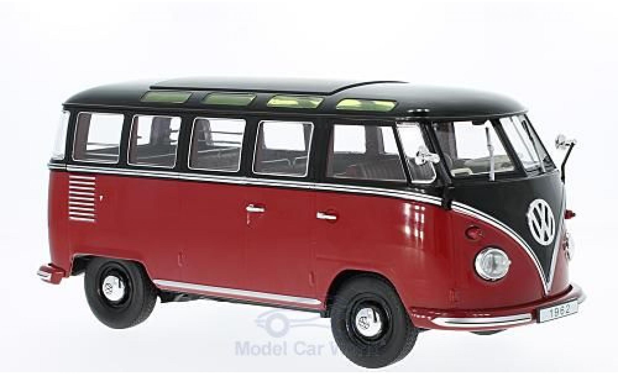 Volkswagen T1 B 1/18 KK Scale rosso/nero 1962 Samba modellino in miniatura