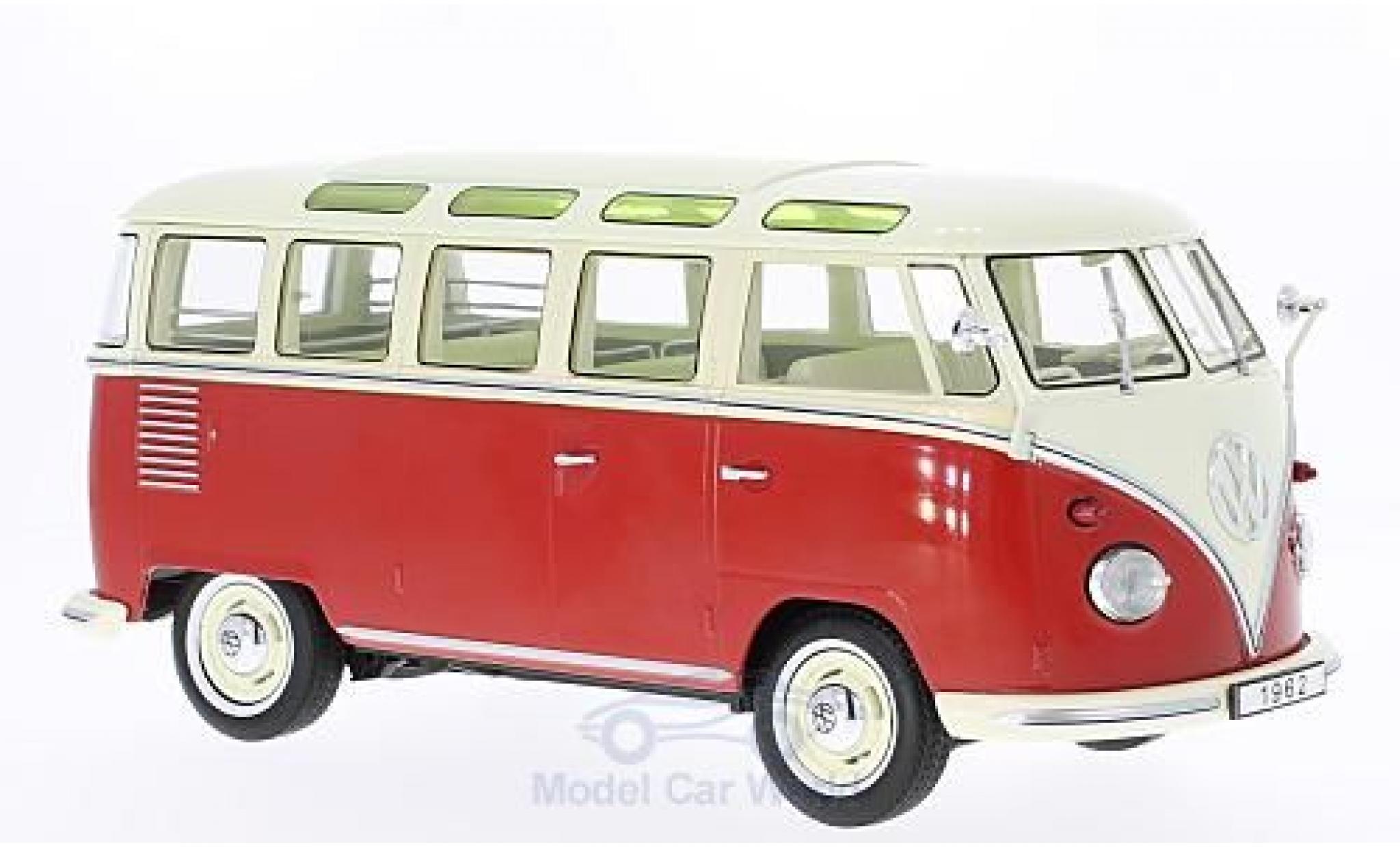 Volkswagen T1 B 1/18 KK Scale rosso/beige 1962 Samba modellino in miniatura