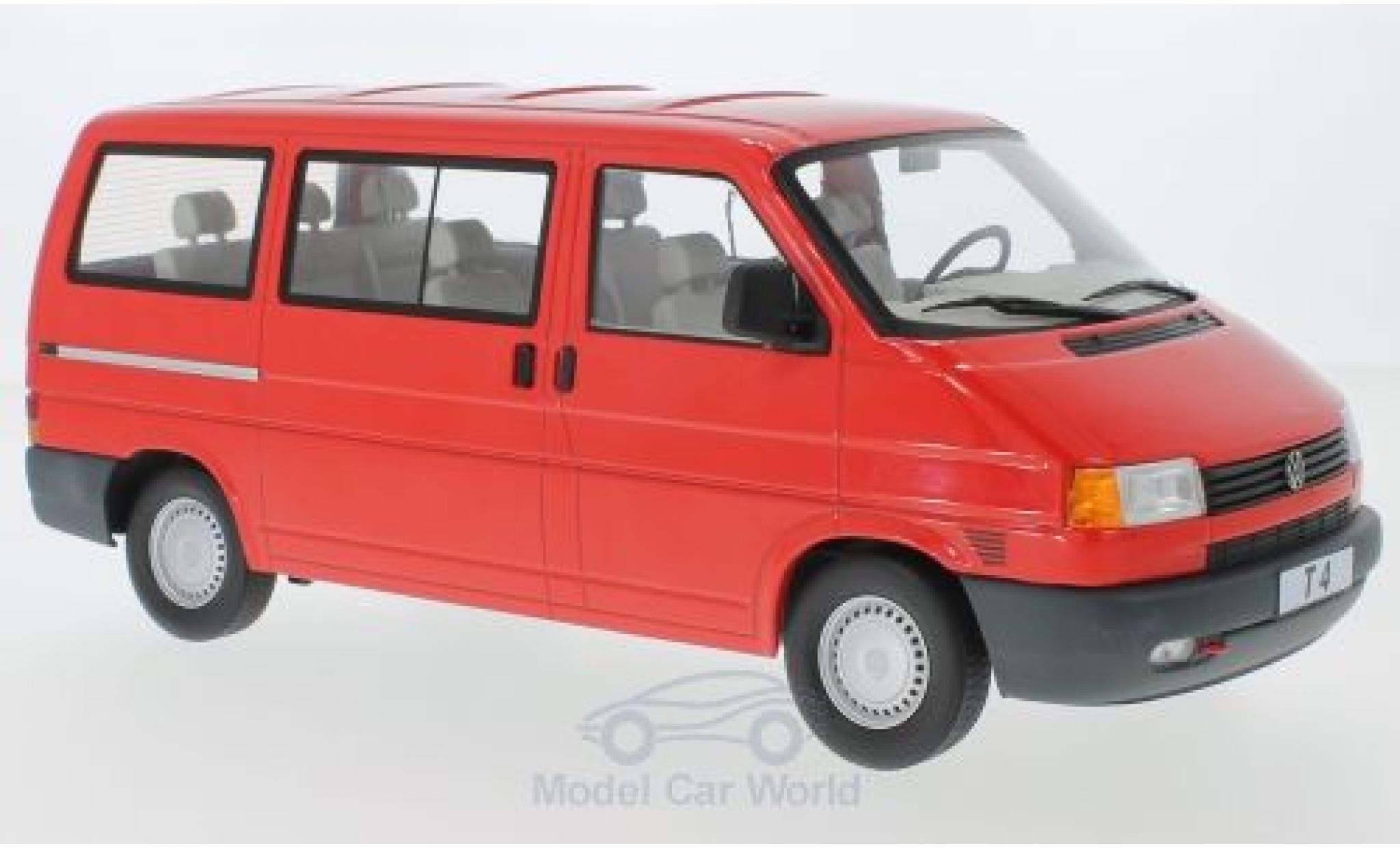 Volkswagen T4 1/18 KK Scale Caravelle rosso 1992 modellino in miniatura
