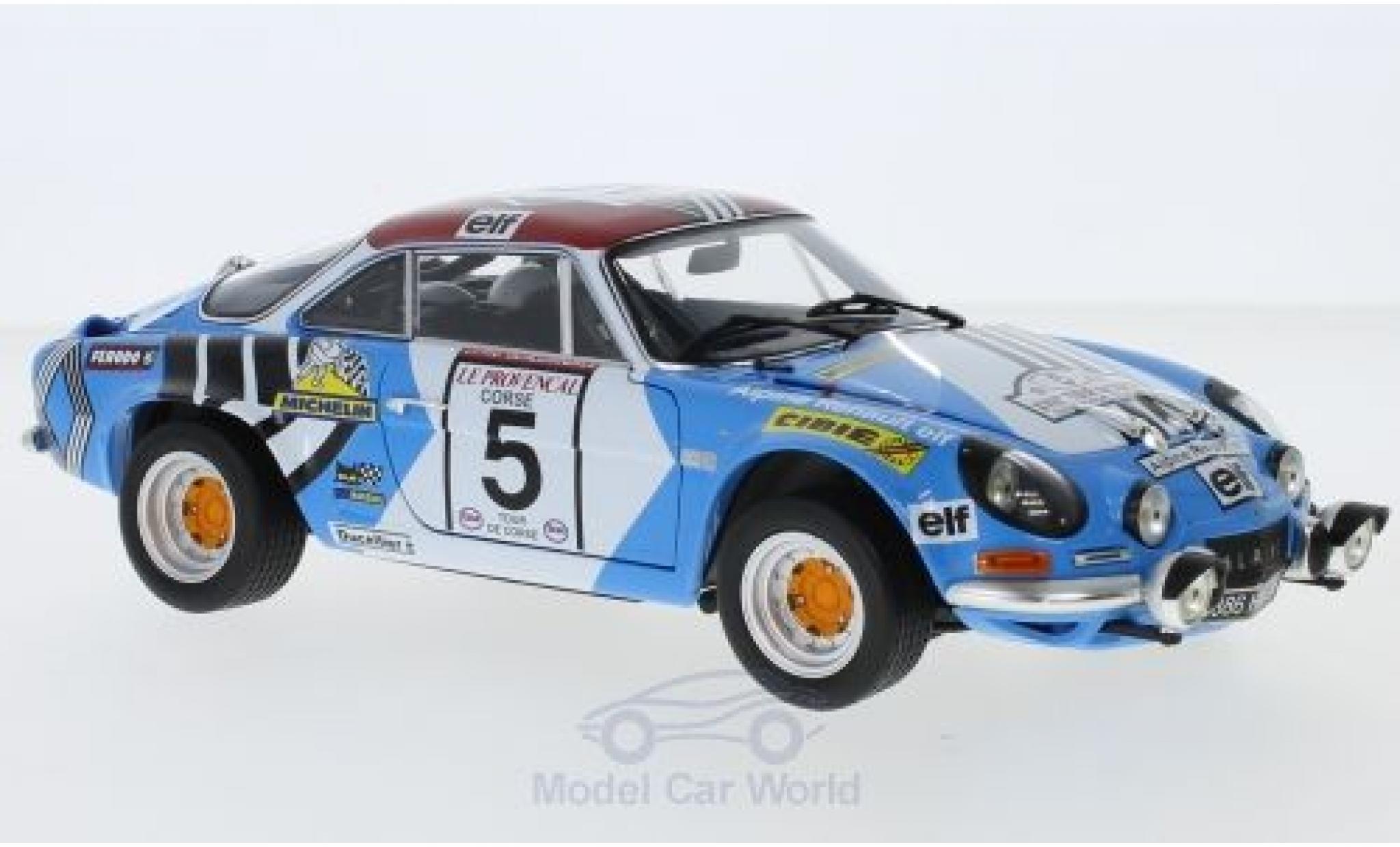 Alpine A110 1/18 Kyosho No.5 Tour de Corse 1973 J.F.Piot/J.De Alexandris modellino in miniatura