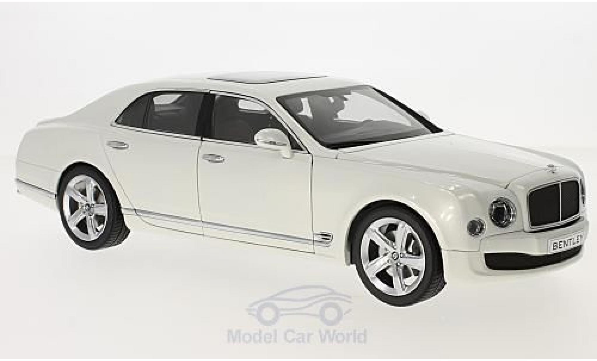 Bentley Mulsanne 1/18 Kyosho Speed bianco 2014 modellino in miniatura