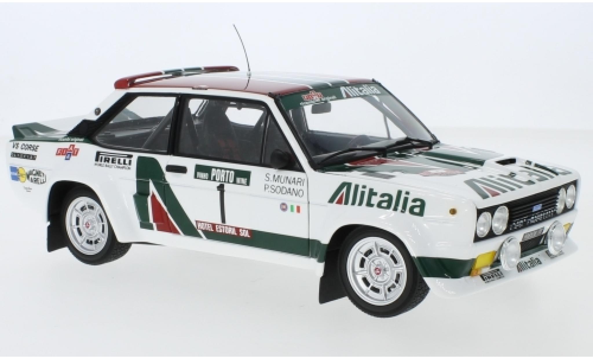 Fiat 131 1/18 Kyosho Abarth No.1 Alitalia Alitalia Rallye WM Rally Portugal 1978 S.Munari/P.Sodano modellino in miniatura