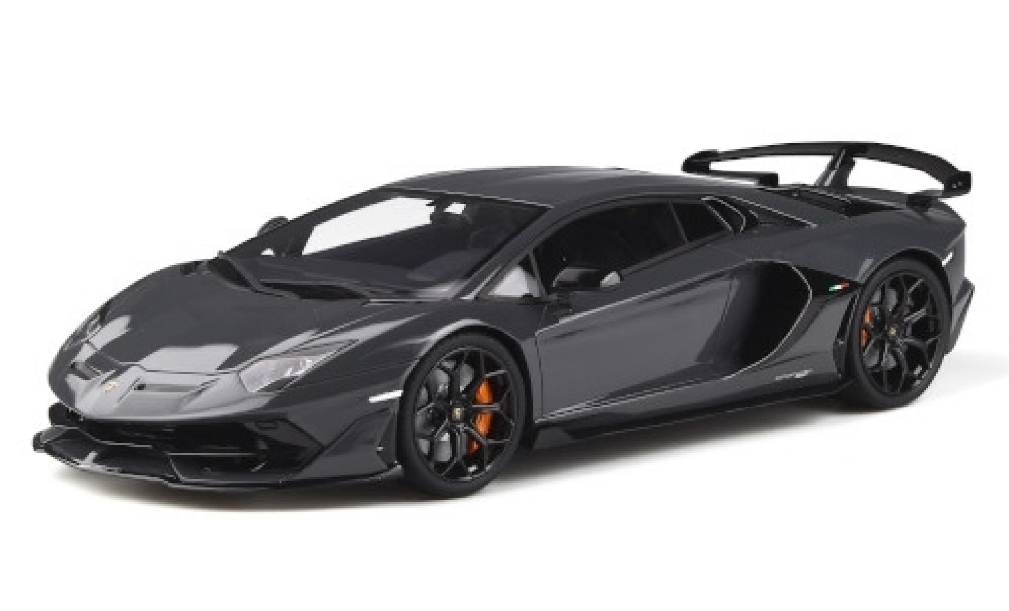 Lamborghini Aventador 1/18 GT Spirit SVJ grigio modellino in miniatura