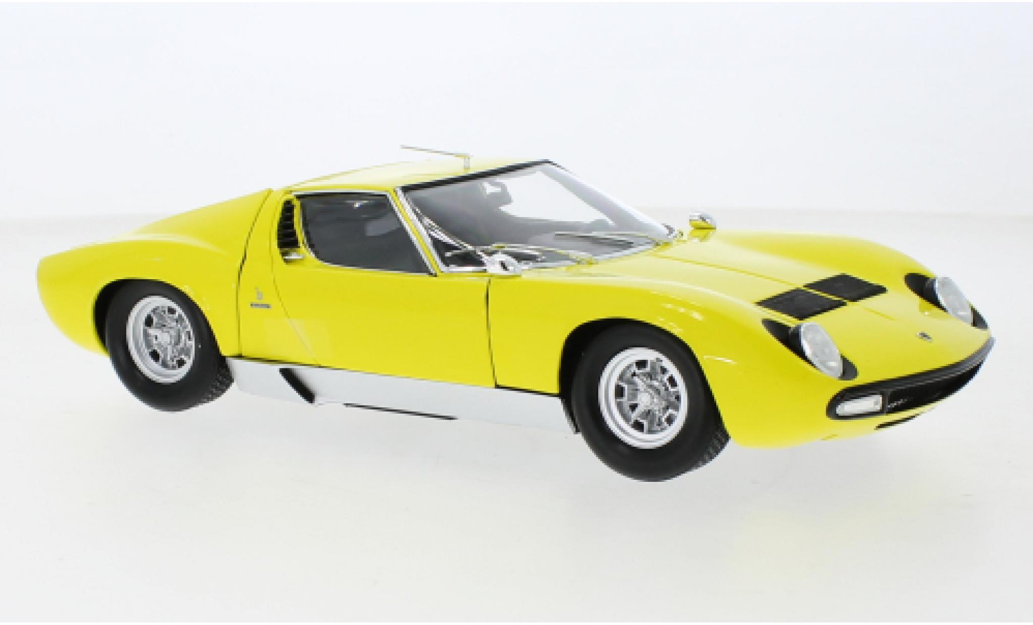 Lamborghini Miura 1/18 Kyosho P400 SV giallo 1970 modellino in miniatura