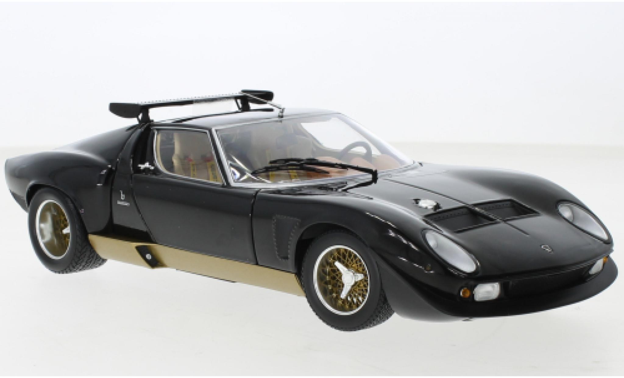Lamborghini Miura 1/18 Kyosho SVR nero/gold modellino in miniatura