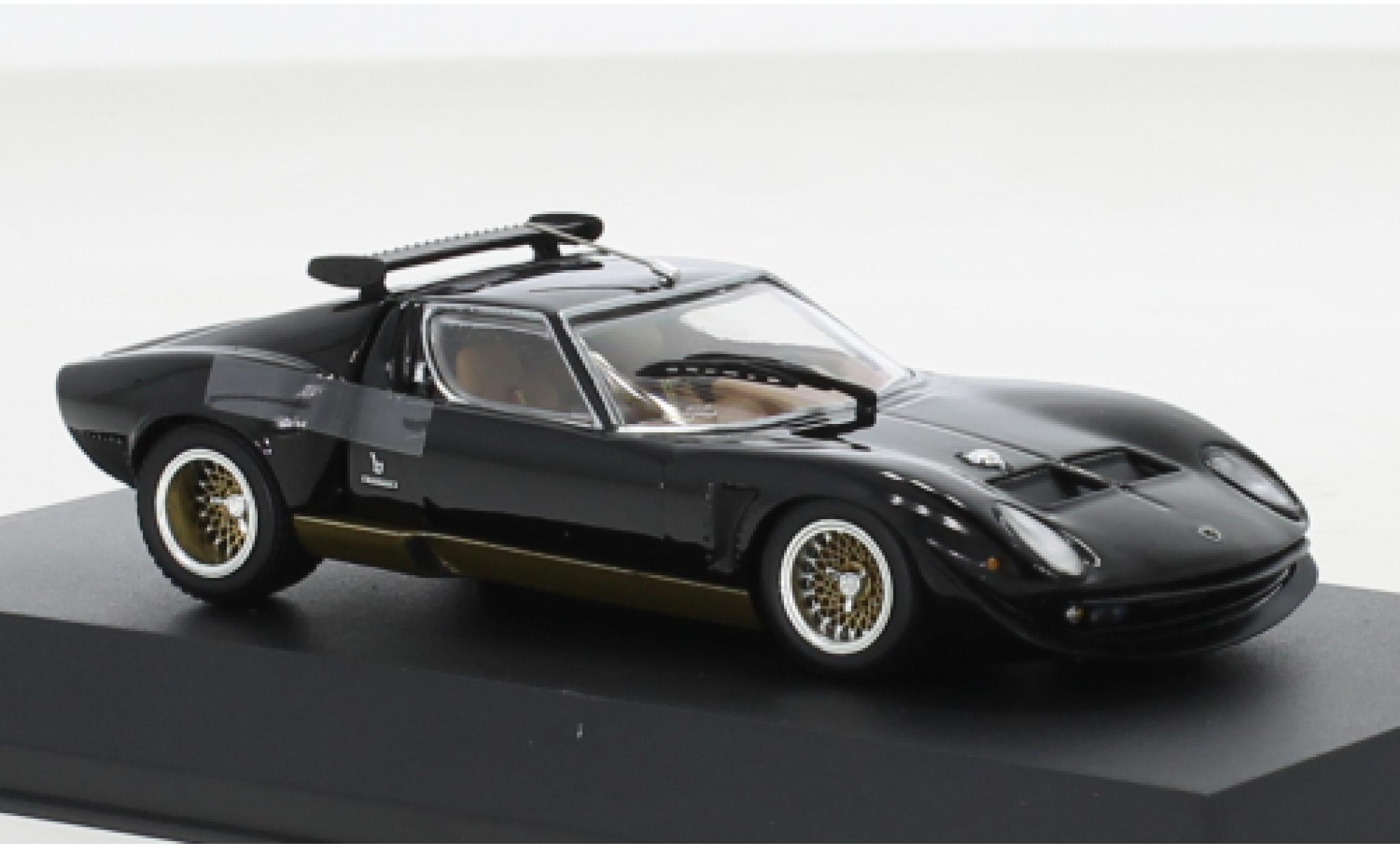 Lamborghini Miura 1/43 Kyosho SVR nero/gold 1970 modellino in miniatura