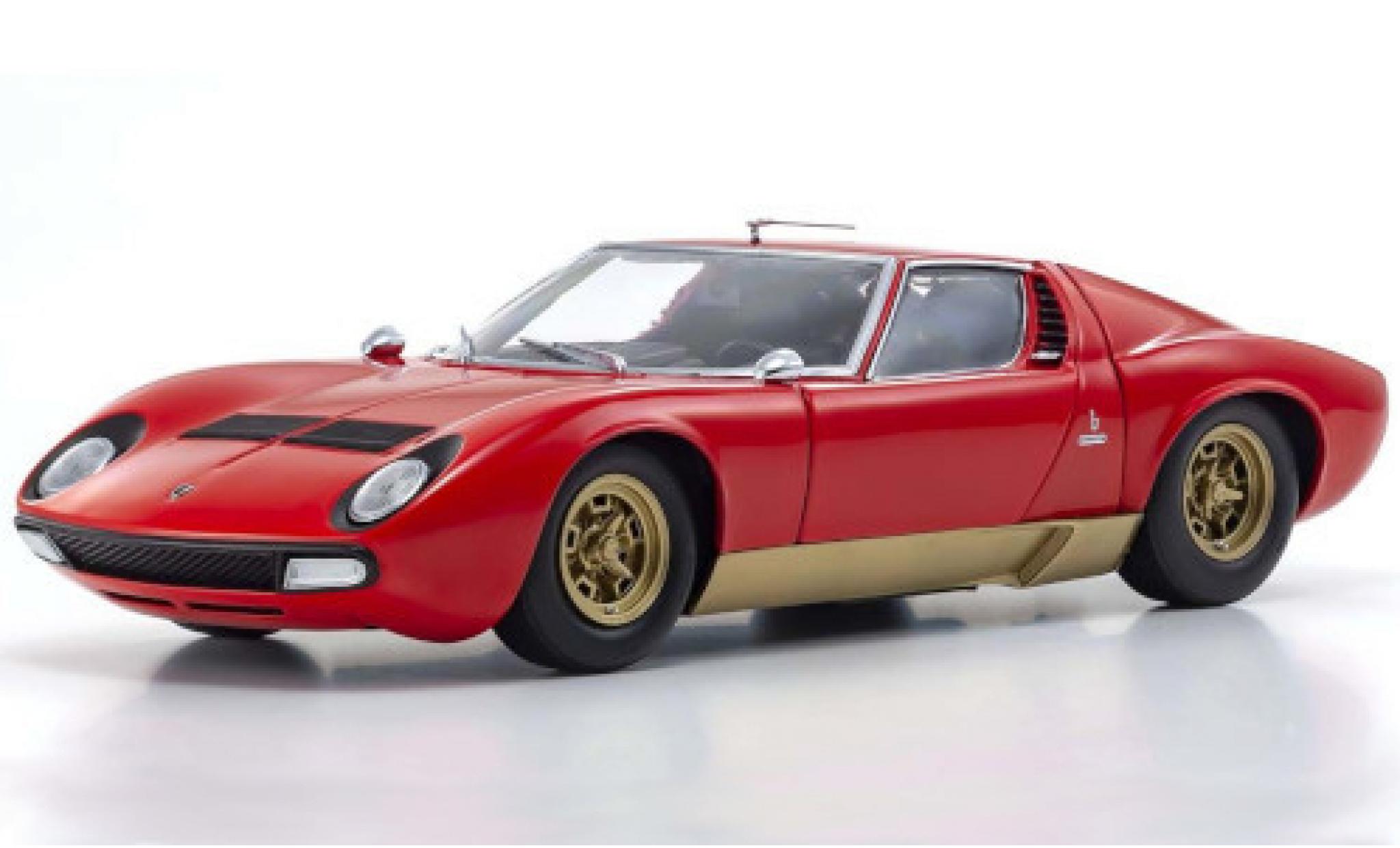 Lamborghini Miura 1/18 Kyosho SV rosso/gold 1970 modellino in miniatura