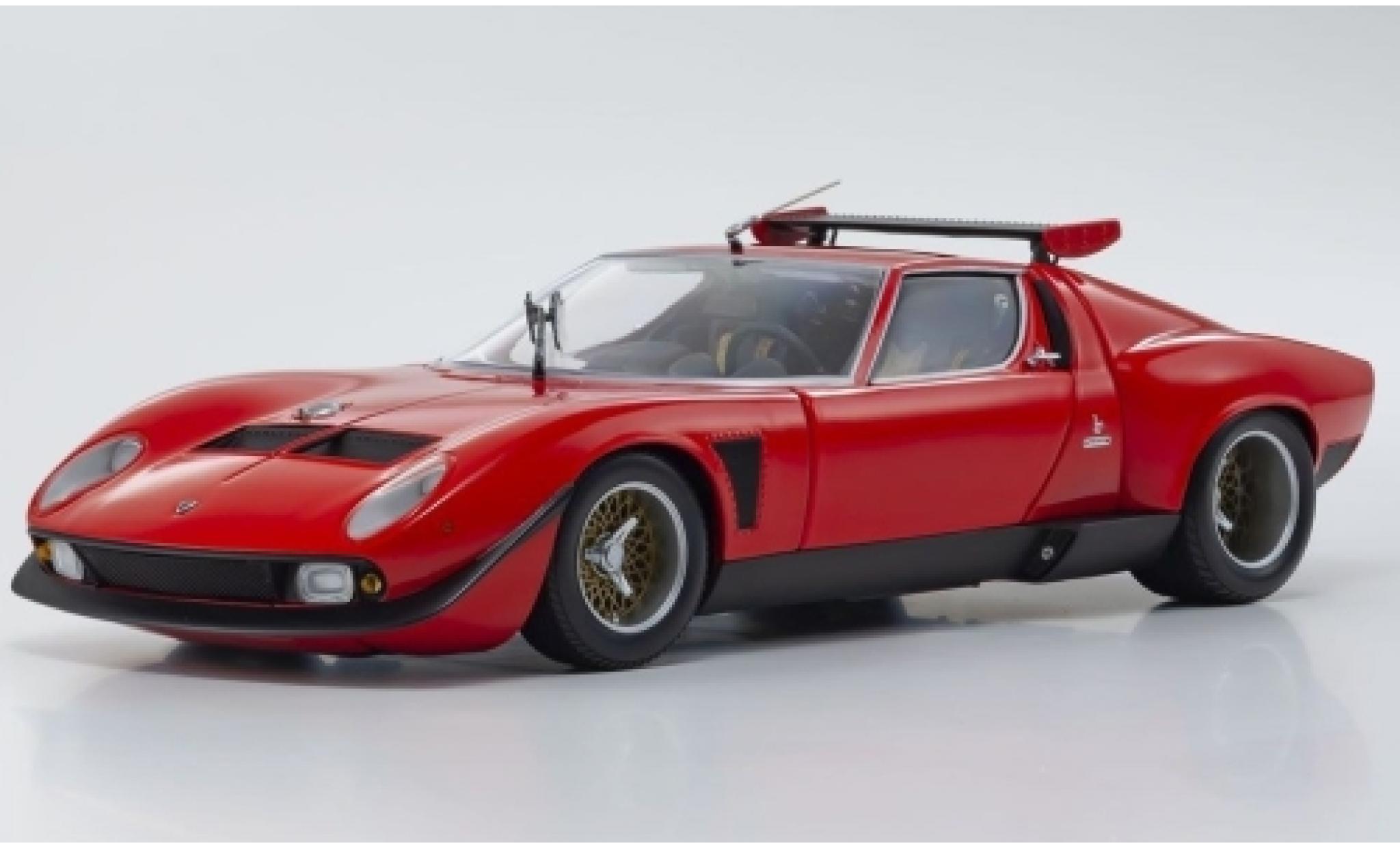 Lamborghini Miura 1/18 Kyosho SVR rosso/nero modellino in miniatura