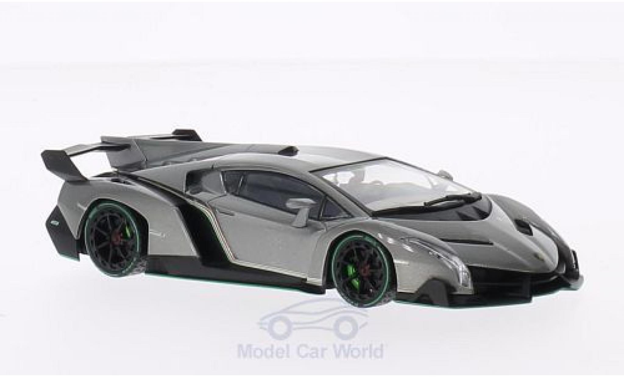 Lamborghini Veneno 1/43 Kyosho metallico grigio/verde modellino in miniatura